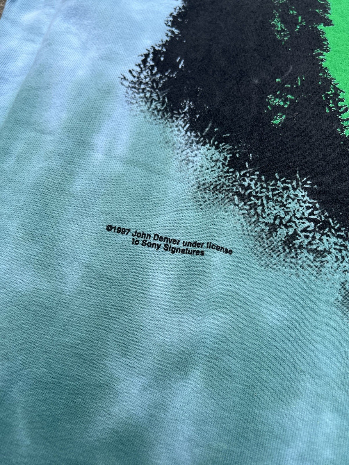 Vintage 1997 Single Stitch John Denver Tour Country Mountains T Shirt Tie Dye XL