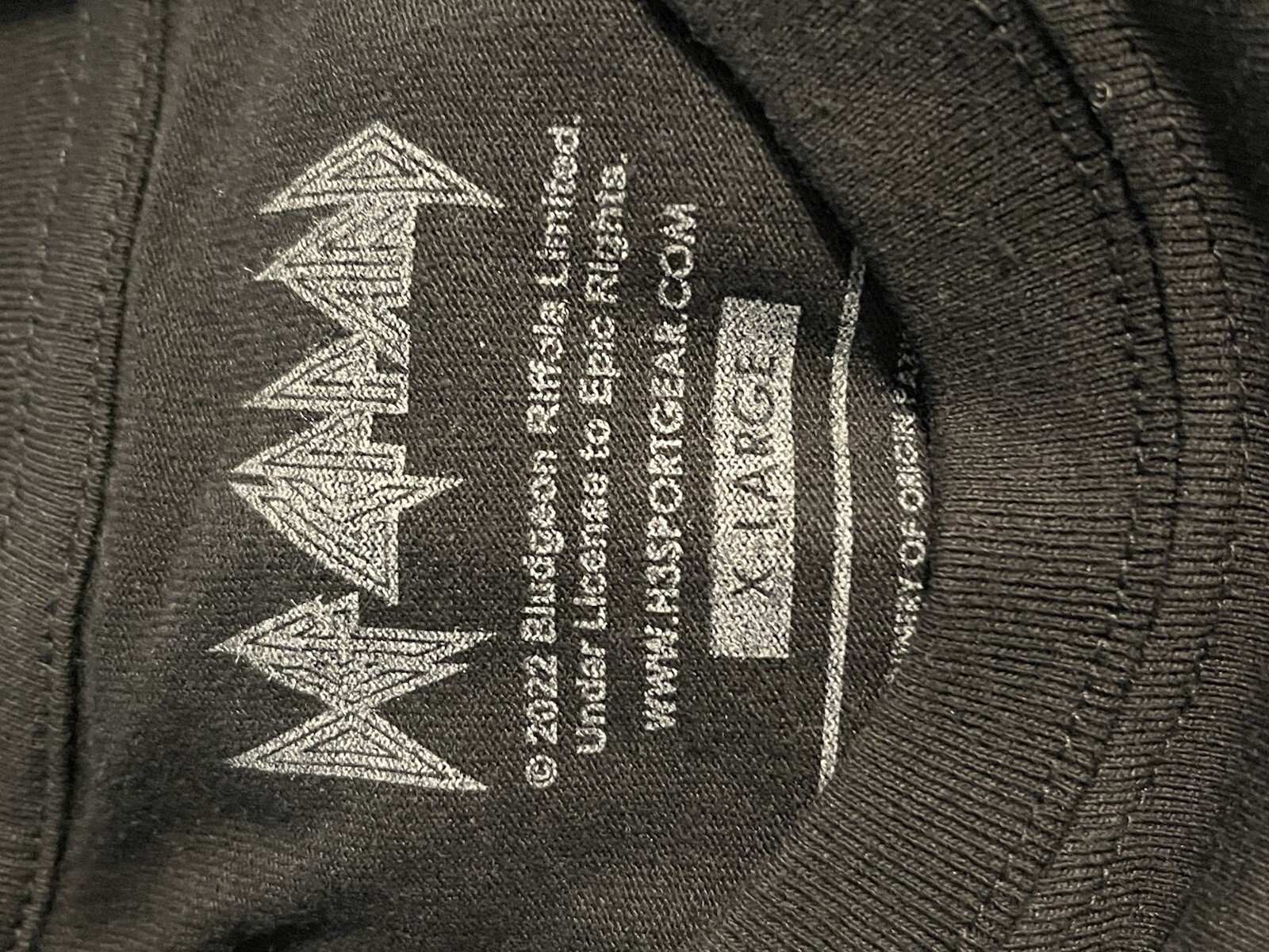 Def Leppard Men’s Lineup Black with Grinding T-Shirt Size X-Large