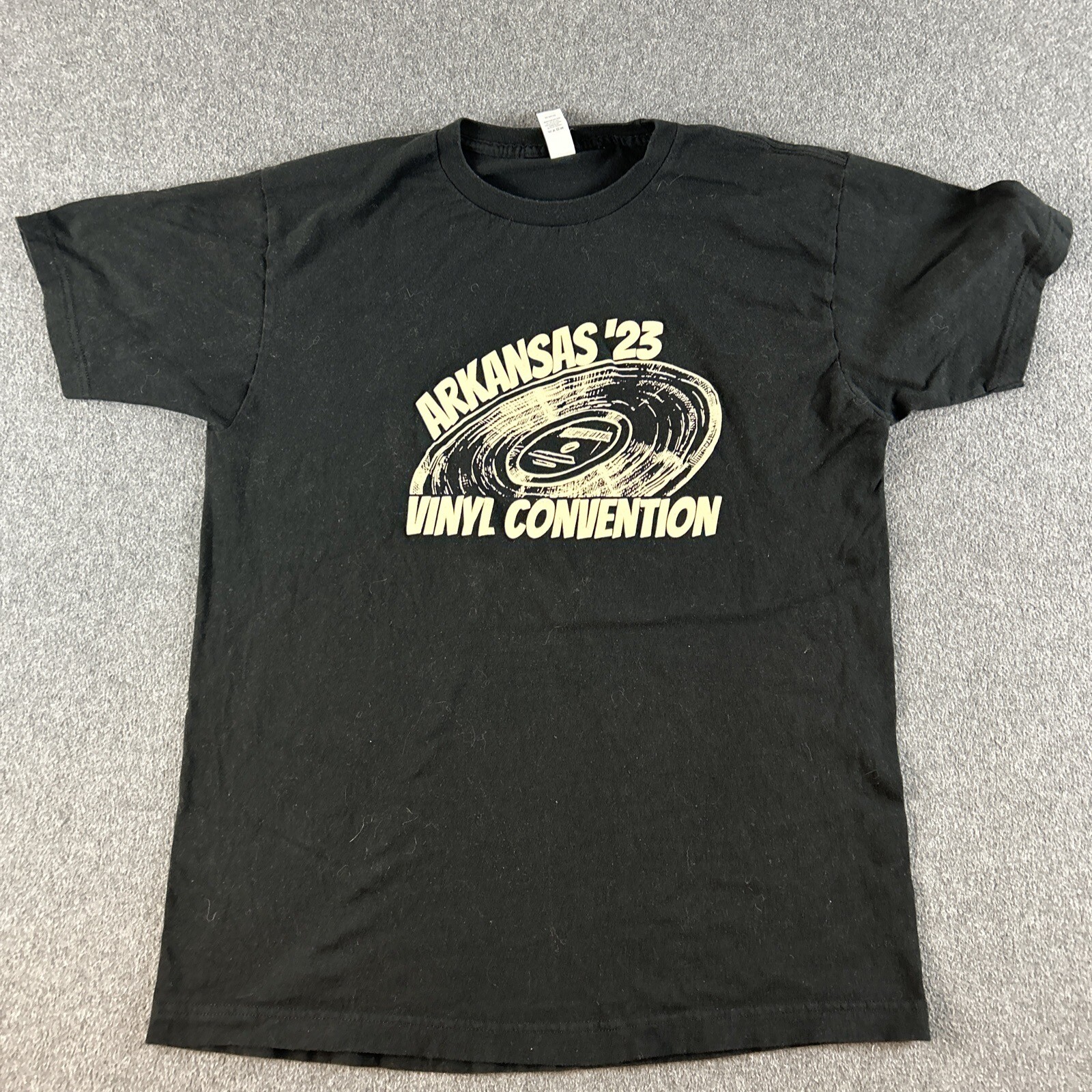 Arkansas Vinyl Convention 2023 Shirt Mens Large Black Adult Tultex #4534