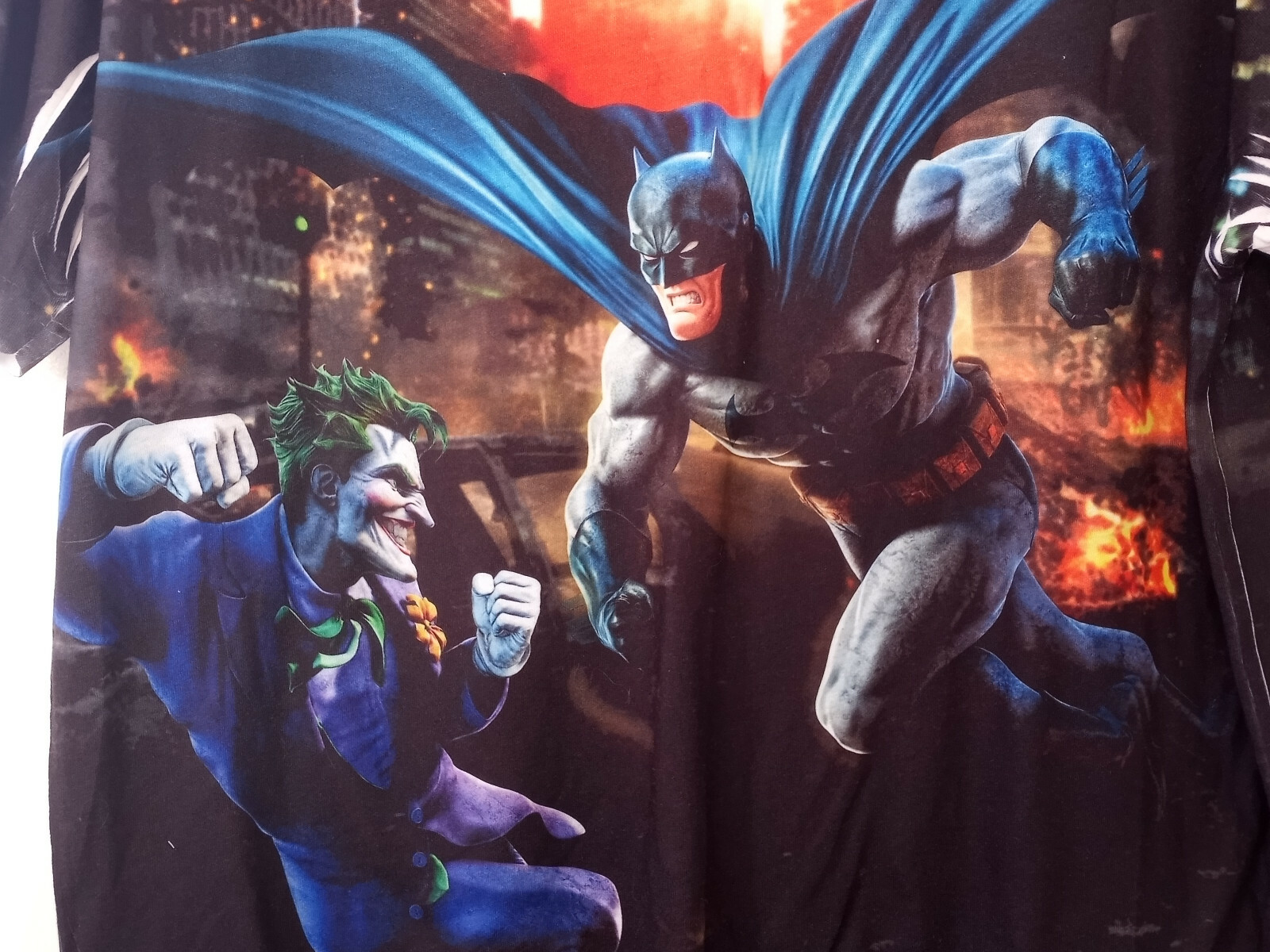 Batman VS Joker All Over Print T Shirt DC Universe Polyester size large
