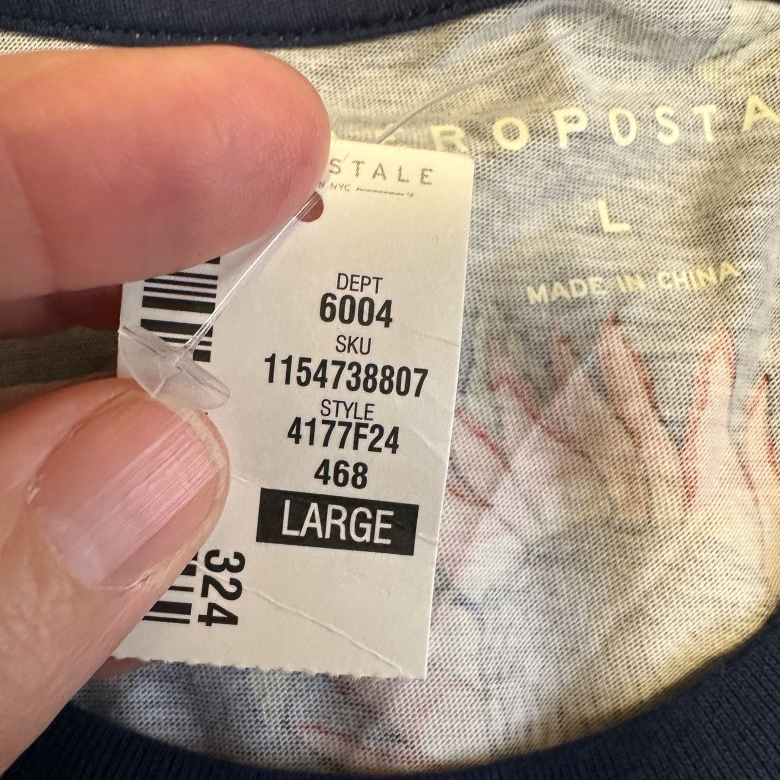 New Aéropostale Men’s Large Protea Floral T-Shirt Navy Blue Botanical Tropical