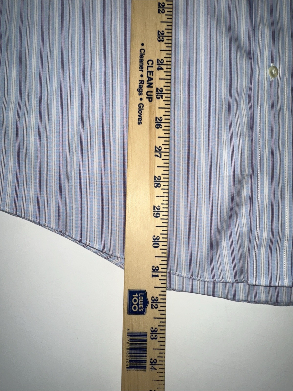 Brooks Brothers Classic 16.5 33 Blue White Striped Non-Iron Supima Cotton Shirt