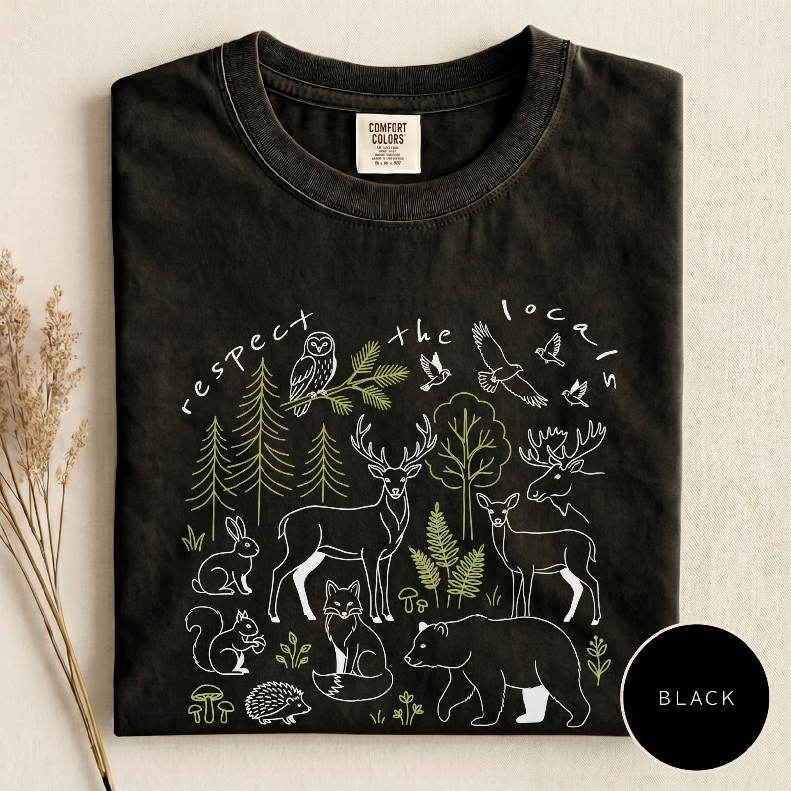 Comfort Colors Respect The Locals Shirt, National Park Tee, Camping T-Shirt