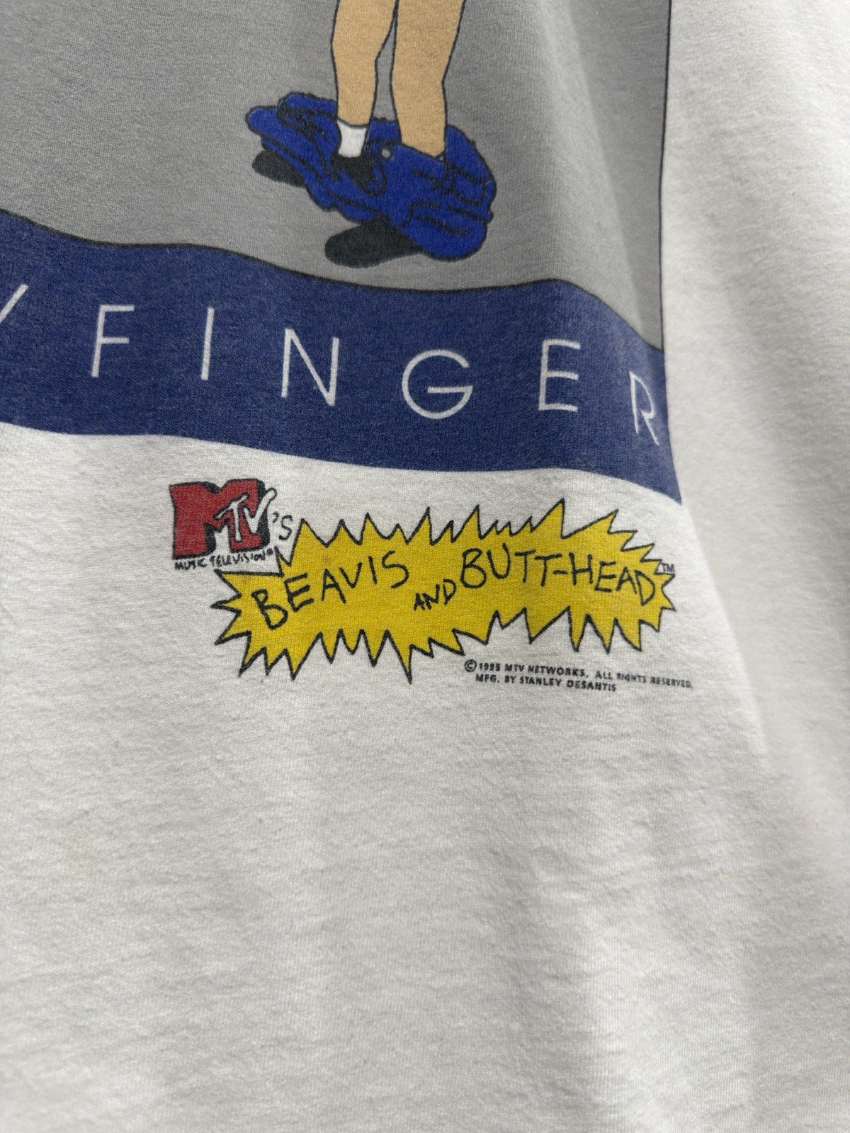 Vintage 1995 Stanley Desantis Beavis & Butt-Head “Tommy Pull My Finger” T Shirt
