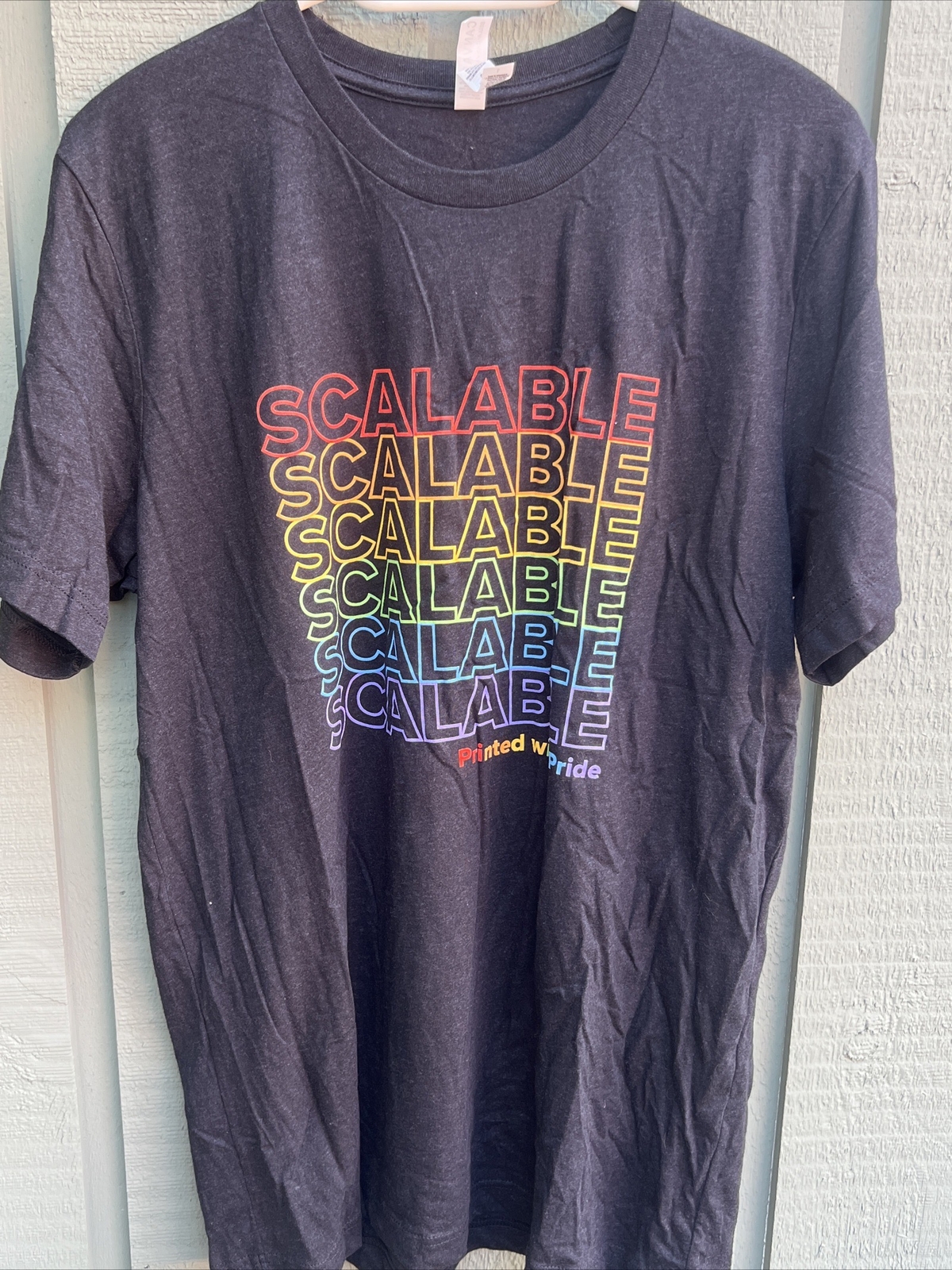 Bella Canvas Unisex Cotton/Poly Tee “SCALABLE “ Printed With Pride Size L NWOT