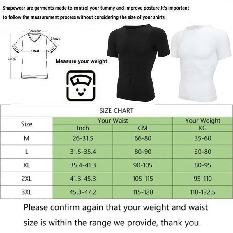 Men’s Slimming Body Shaper Vest Abs Abdomen Compression Shirt Workout Tank Top