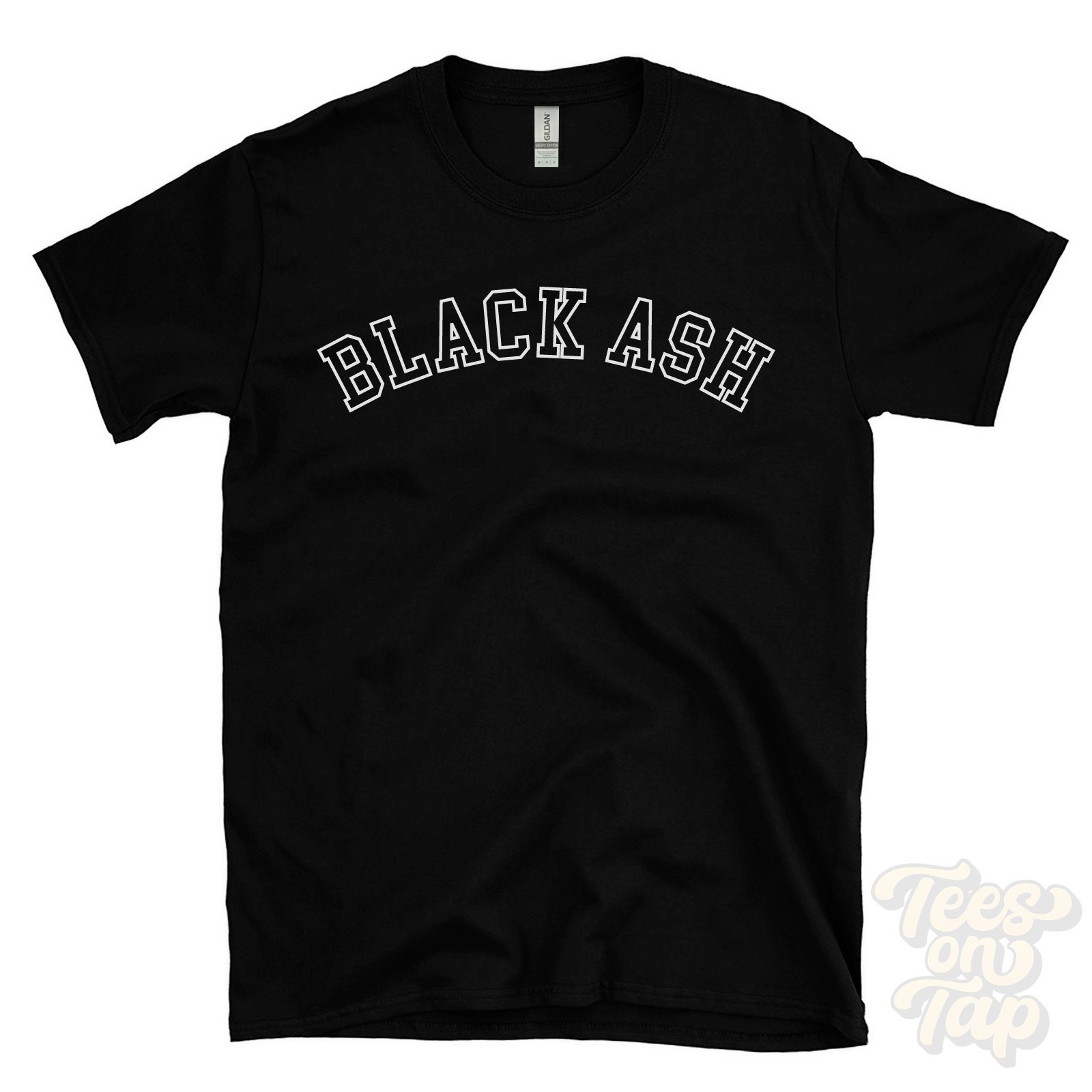 BLACK ASH T-SHIRT RETRO VARSITY STYLE pennsylvania crawford
