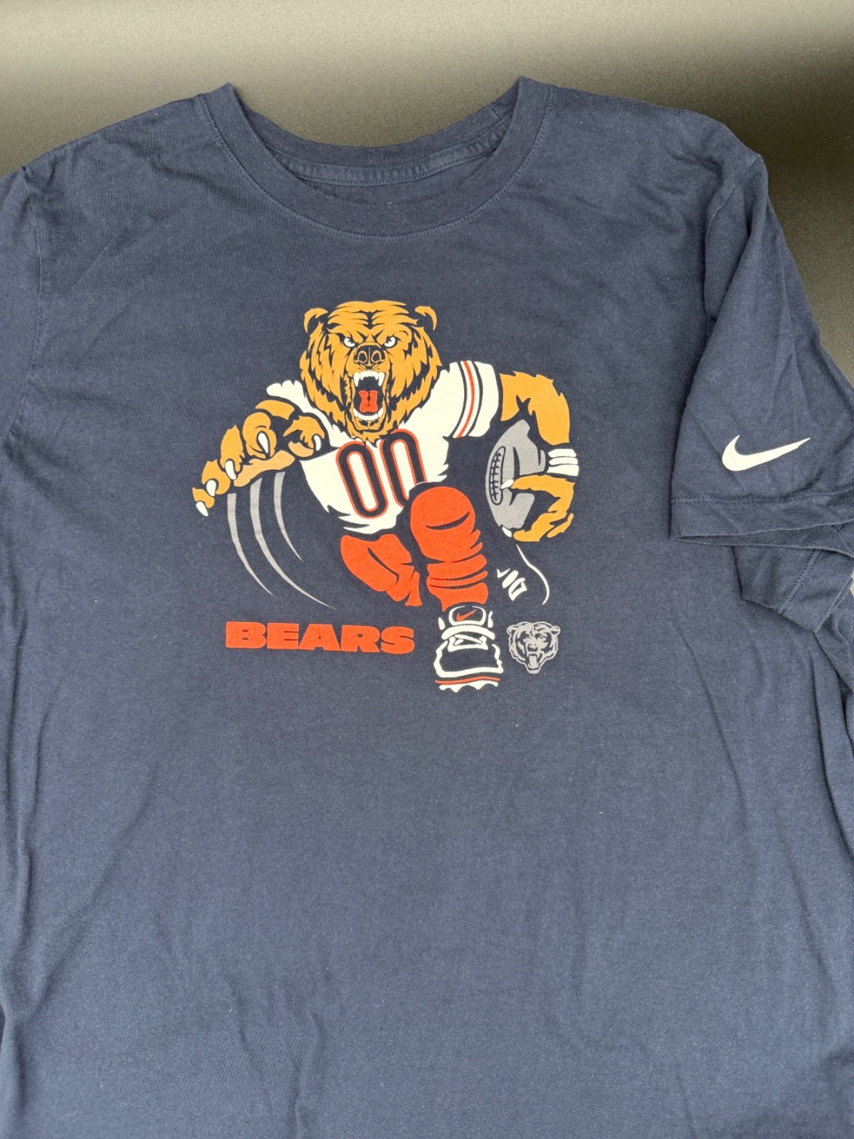 Chicago Bears The Nike Tee Bear Graphic Size XL Navy Blue NFL Football