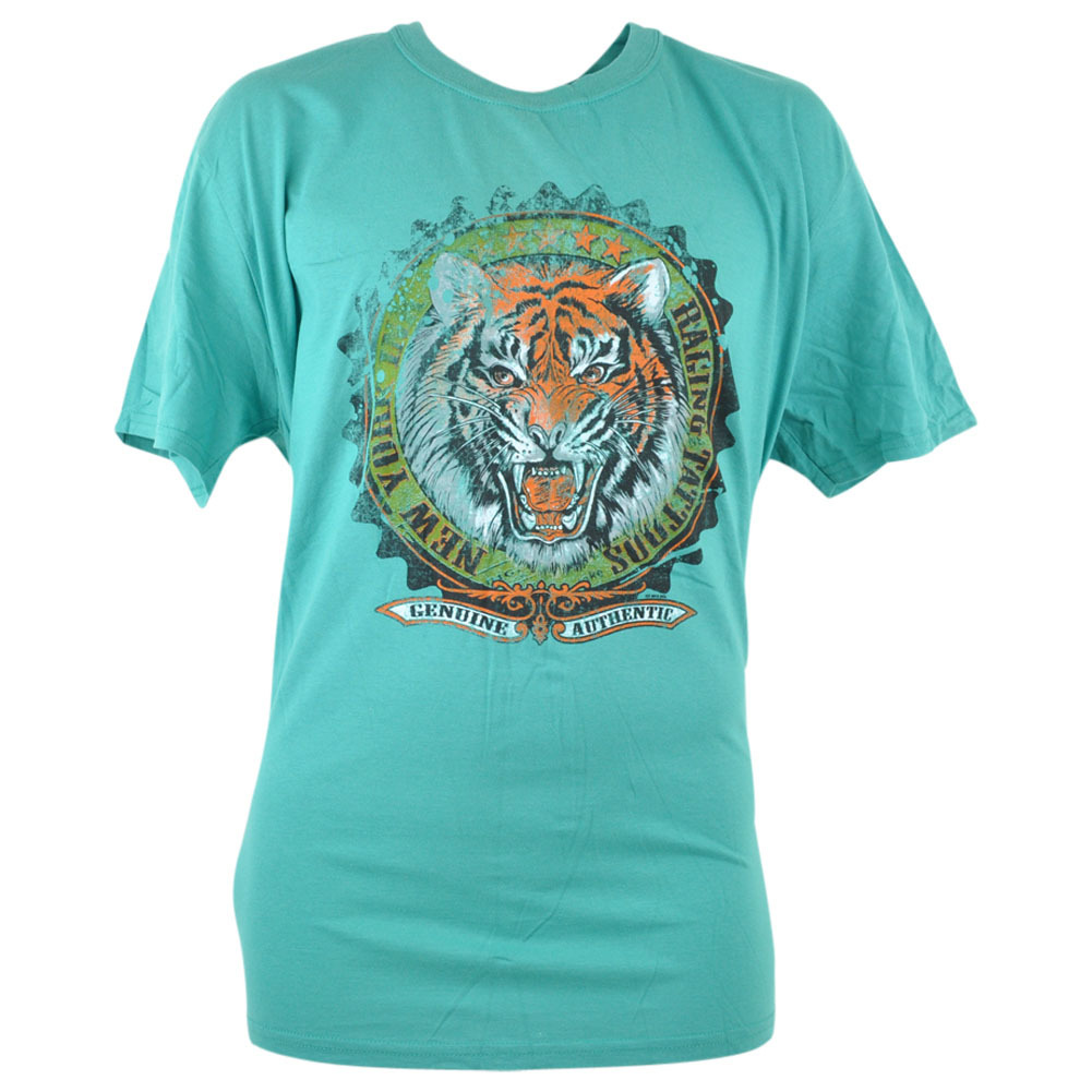 New York Ink NY Raging Tiger Aqua Distressed Shirt Tee Tattoos Tv Show