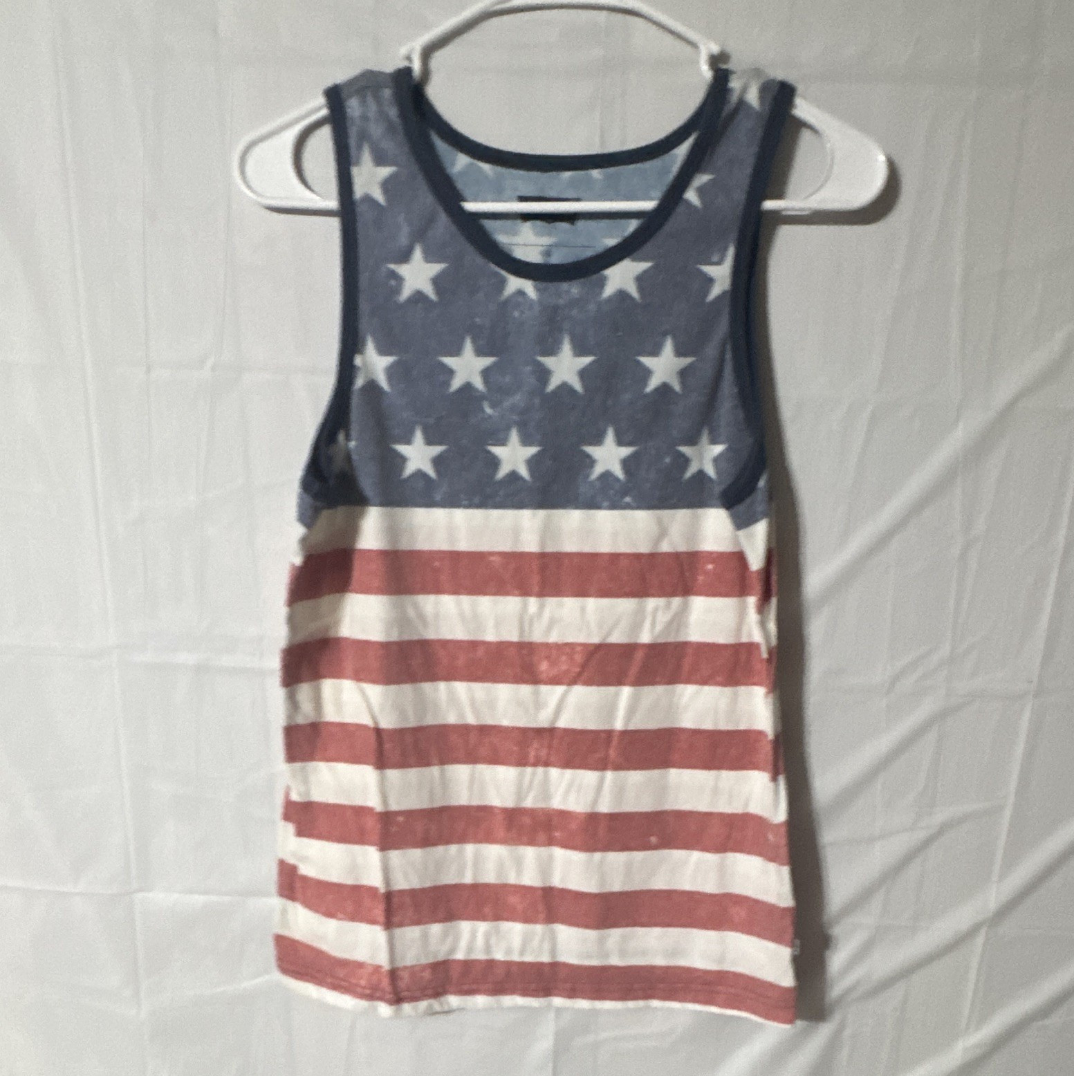 Levi’s Men’s S Sleeveless Cotton Knit Tank Top USA Flag Stars Stripes