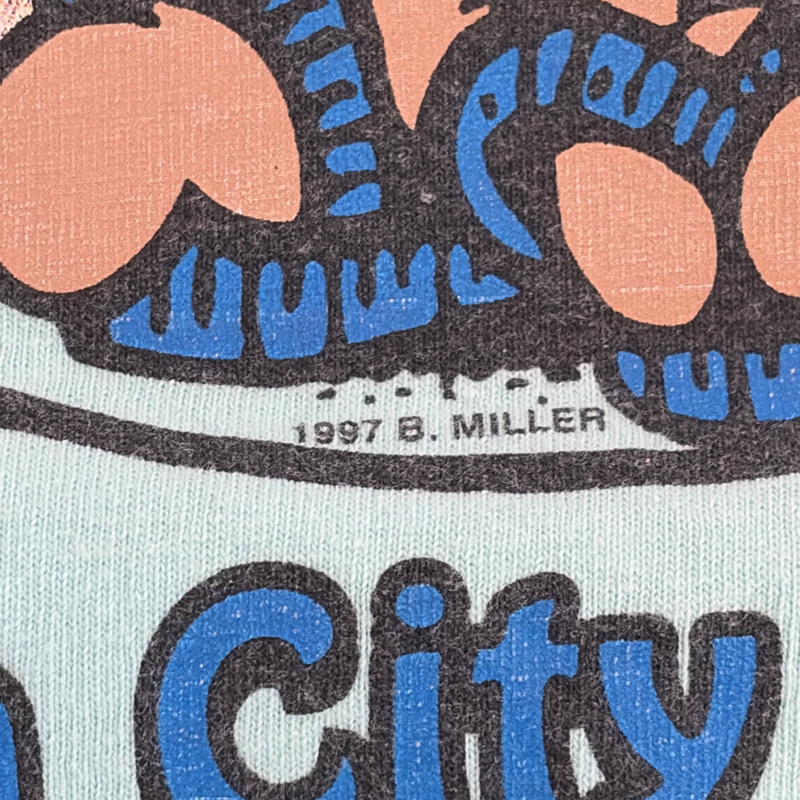 90s Y2K Vintage Salty Dog T-Shirt Turquoise Size Large Mens Panama City Anvil