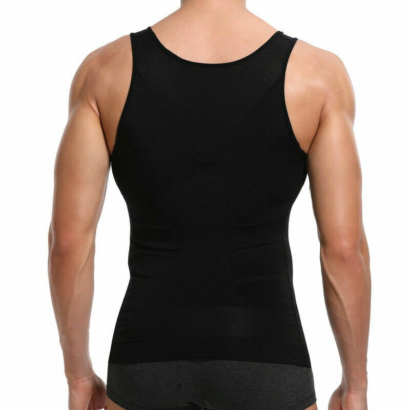 SecondSkin Men’s Shaper Cooling T-Shirt Slimming Body Shaper Compression Tops US