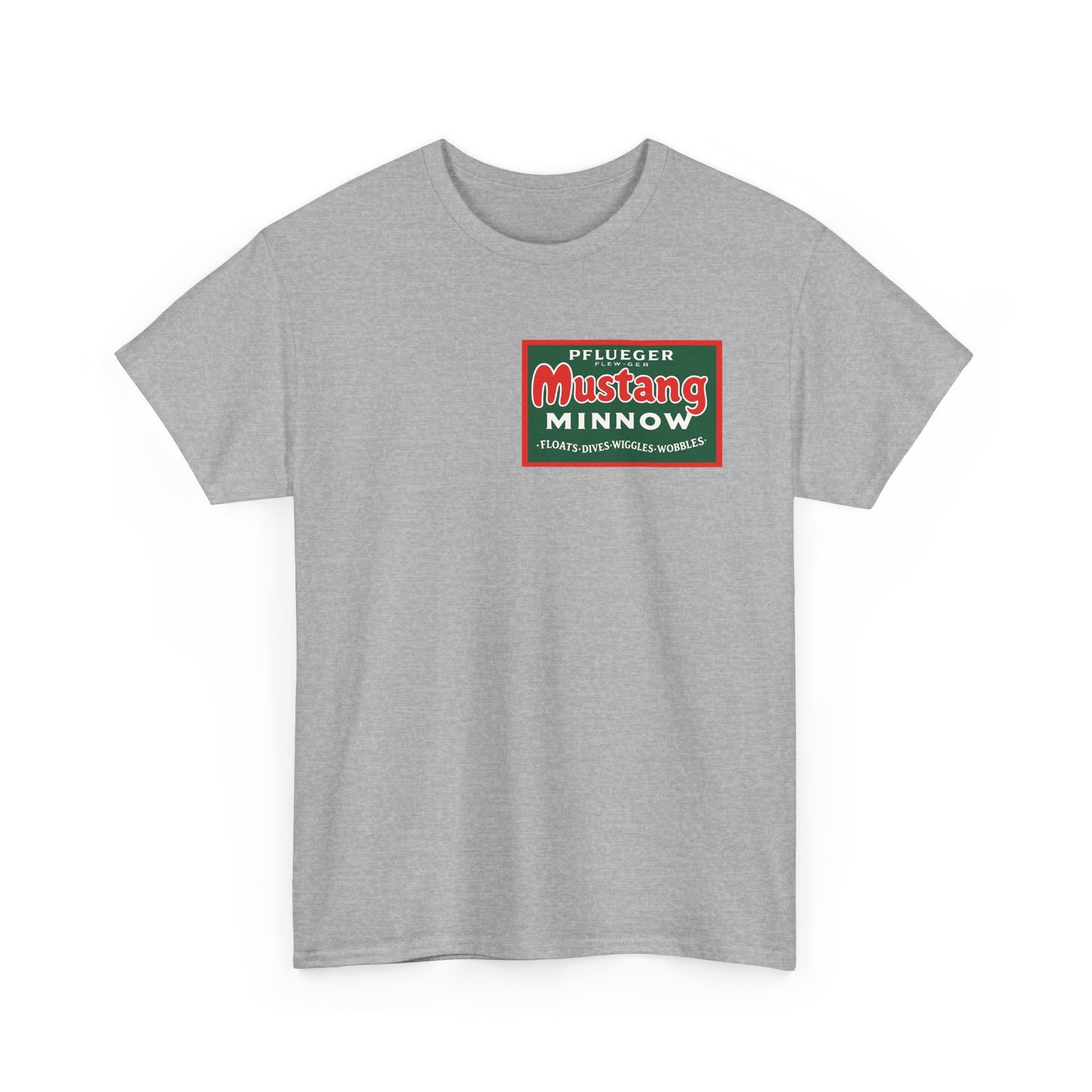 Pflueger Mustang Minnow Vintage Fishing Lure Tackle Tribute Graphic T-Shirt