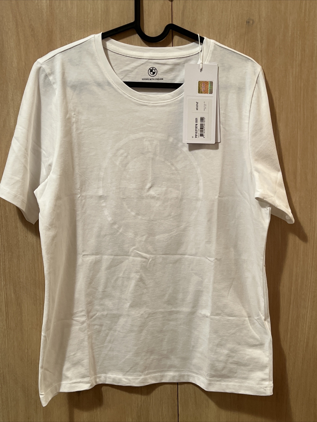 NWT NEW BMW Official Logo Tonal Dot White T-Shirt Stichd Men’s Size Medium M