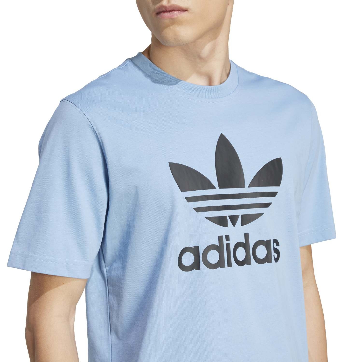 adidas Originals Adicolor Trefoil Tee Shirt JY3758 Light Blue Mens New Sz S, M