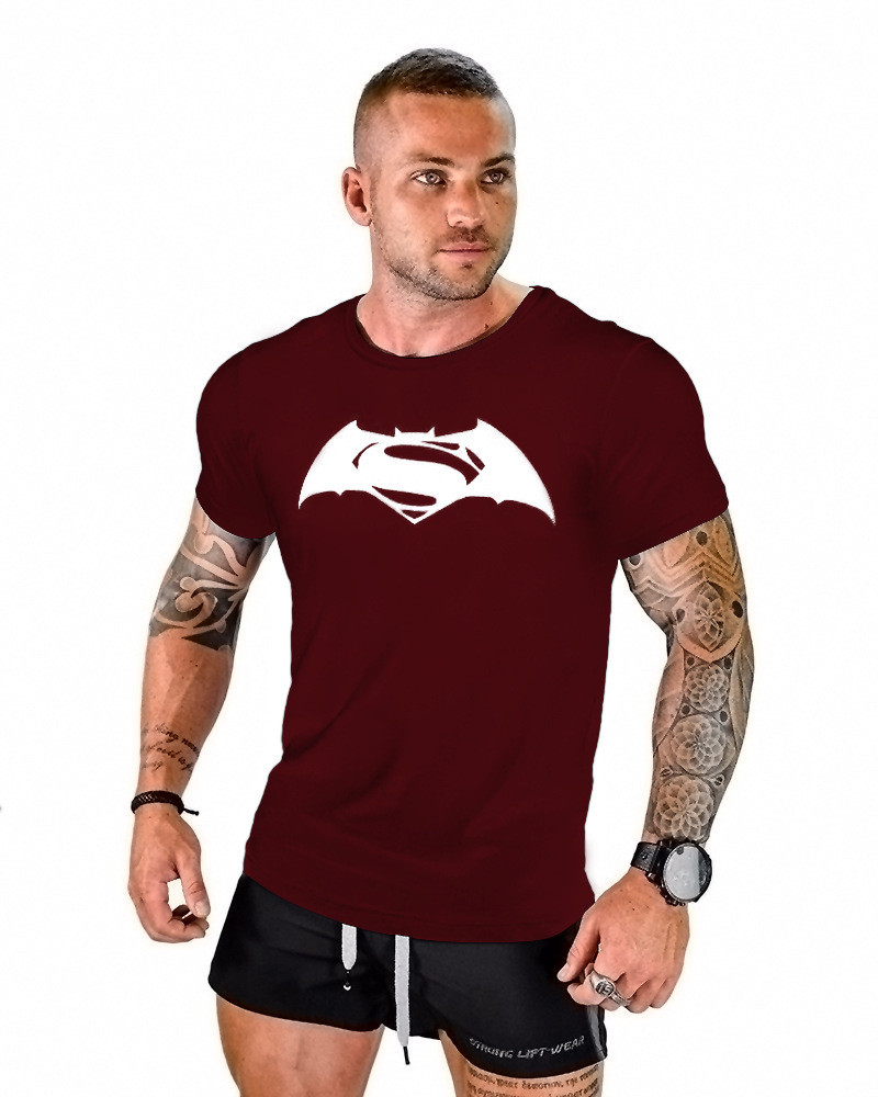 2018 Men Batman Fitness Muscle Bodybuilding Stringers Fitness T-shirt Tee Vest