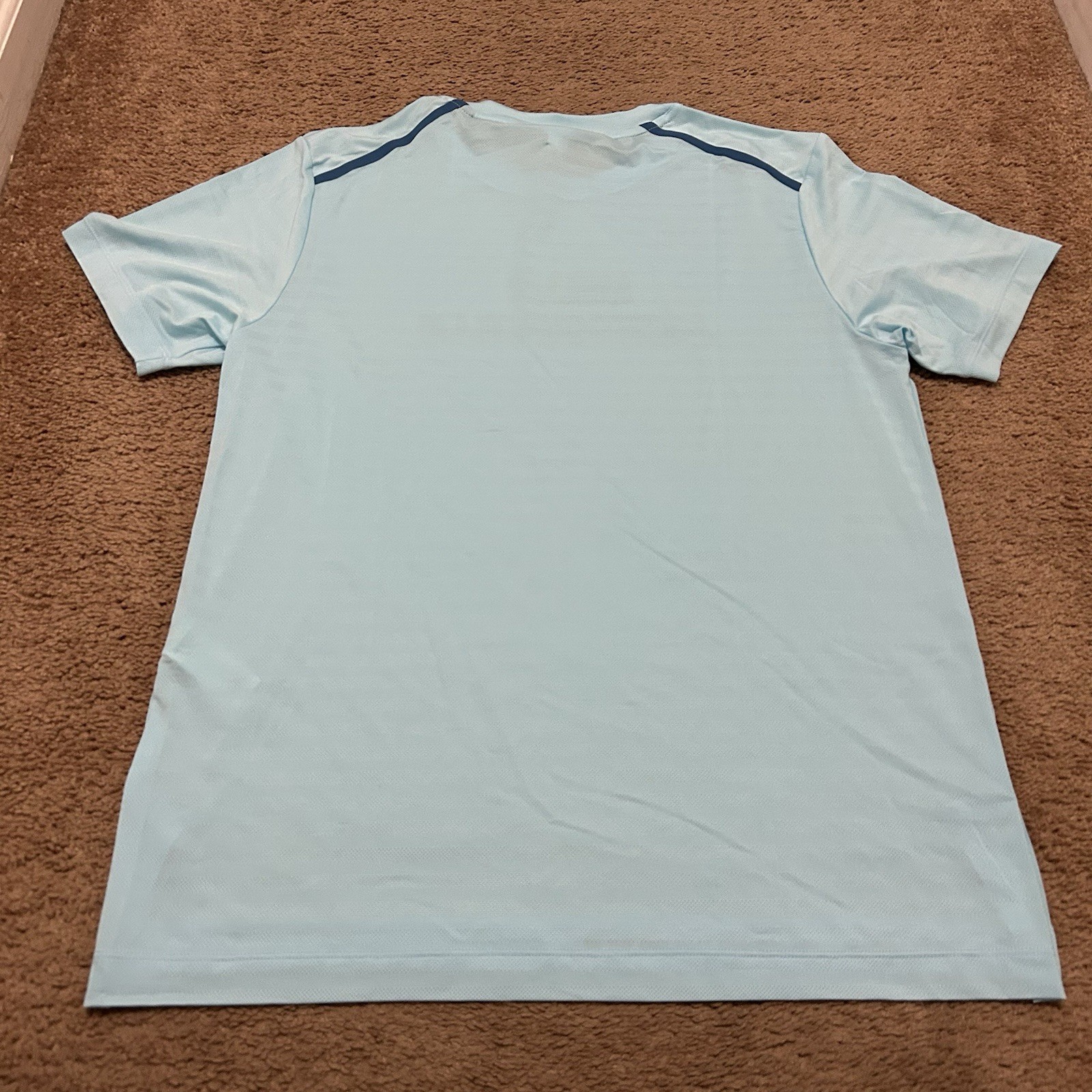 Rhone Swift Short Sleeve Shirt Hello Jacksonville Size M Castaway Blue