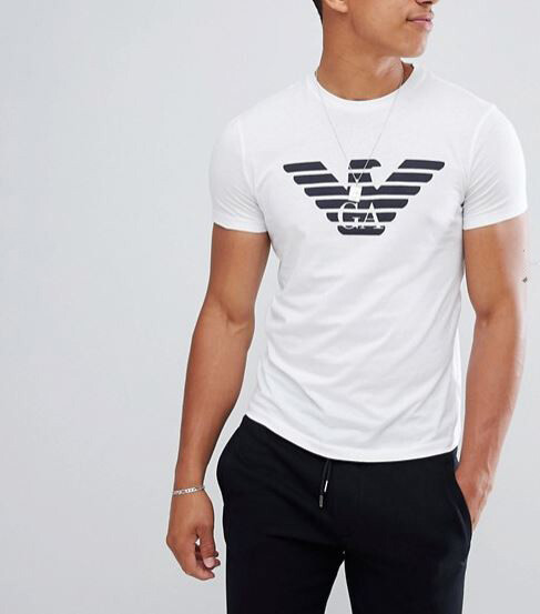 Emporio Armani Black Men’s cotton T-Shirt EA Round Neck,Size M*L*XL*2XL*3XL