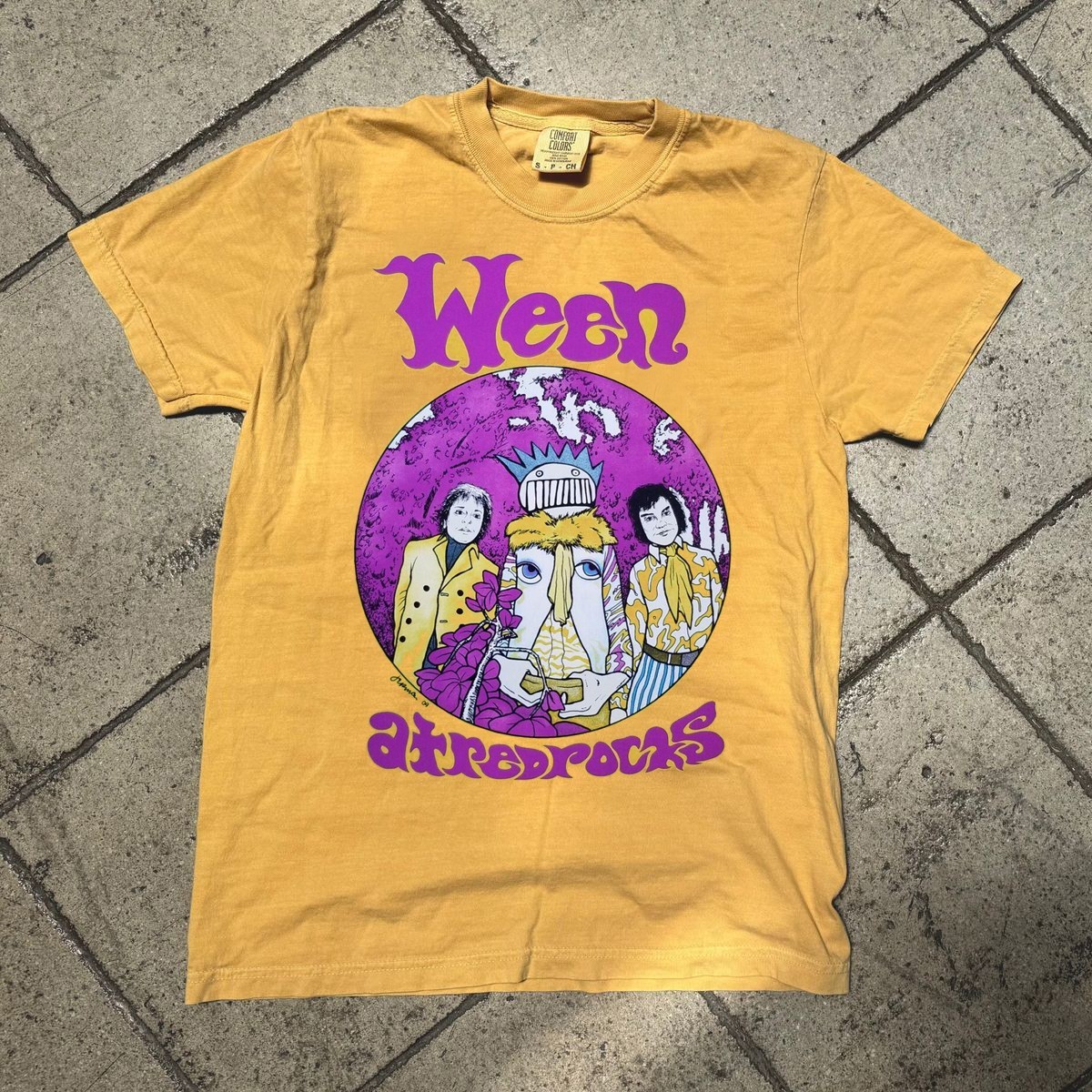 Rare Ween band 90s Retro style Yellow T shirt Remake tee NH27930