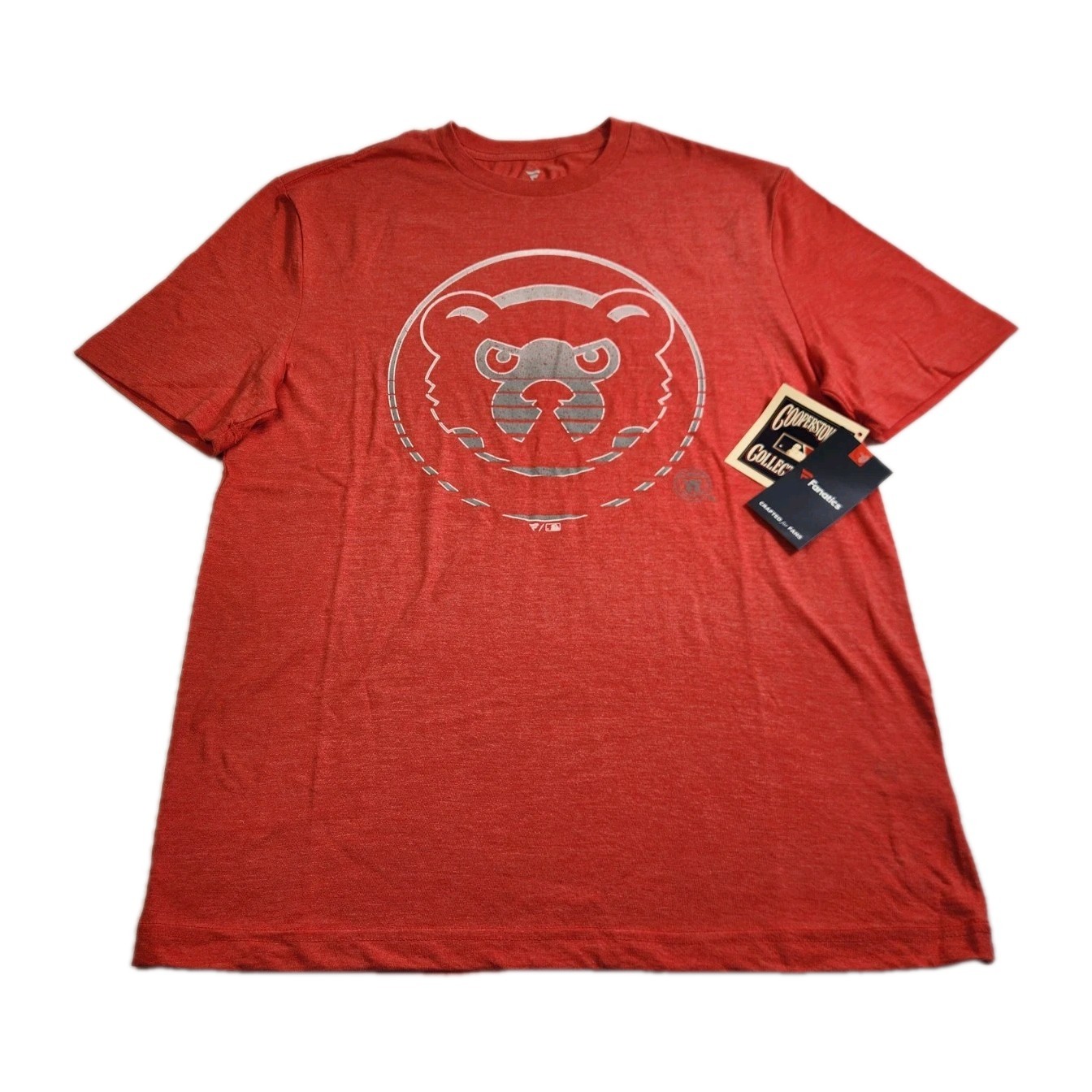 Chicago Cubs T-Shirt Men’s Large Red Short Sleeve Cooperstown Collection New NWT