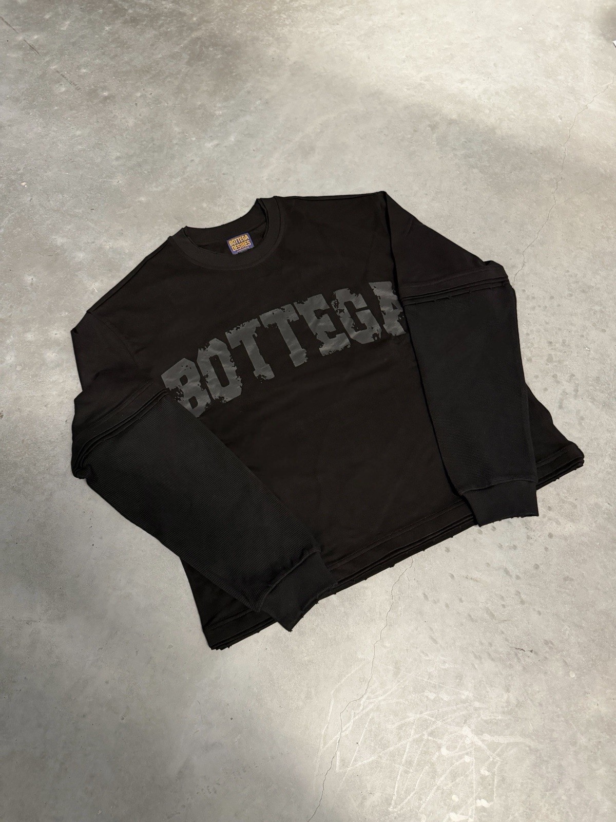 Bottega Desires War Long Sleeve Tee Black 100% AUTHENTIC BRAND NEW FAST SHIPPING