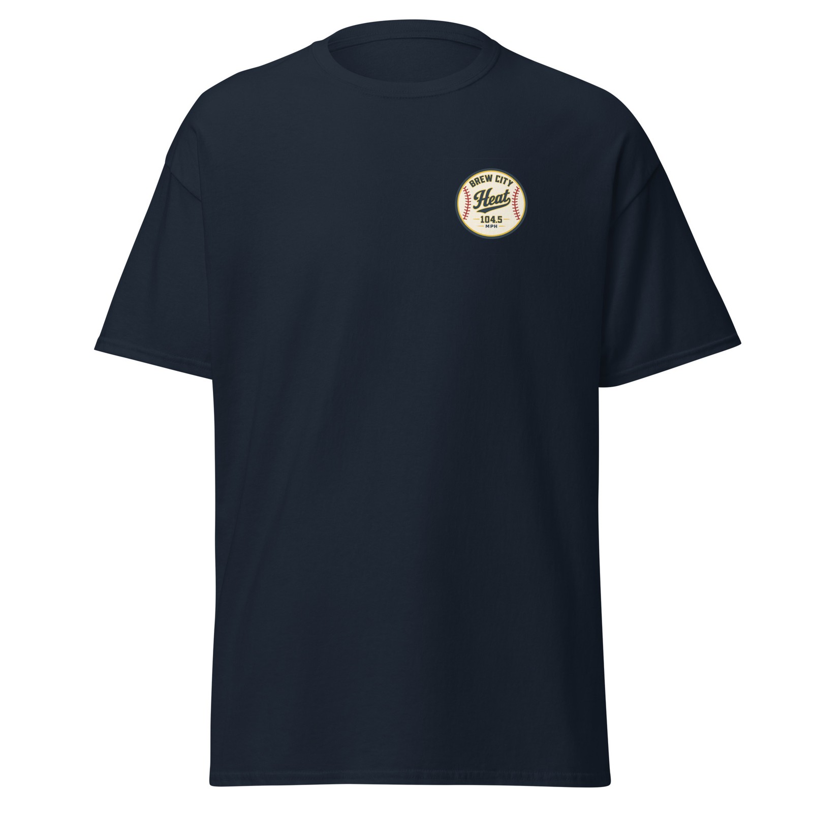 Brew City Heat 104.5 MPH Baseball Fan T-Shirt Milwaukee Inspired Tee
