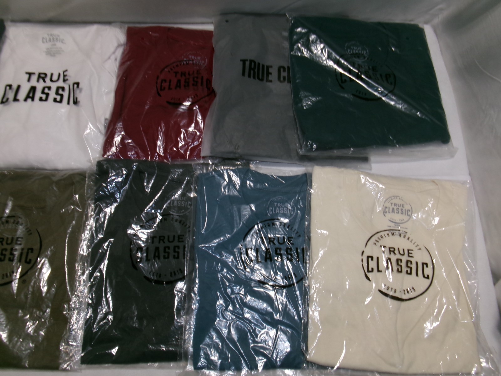 True Classic Crew Neck Short Sleeve Tees Assorted Sizes & Colors