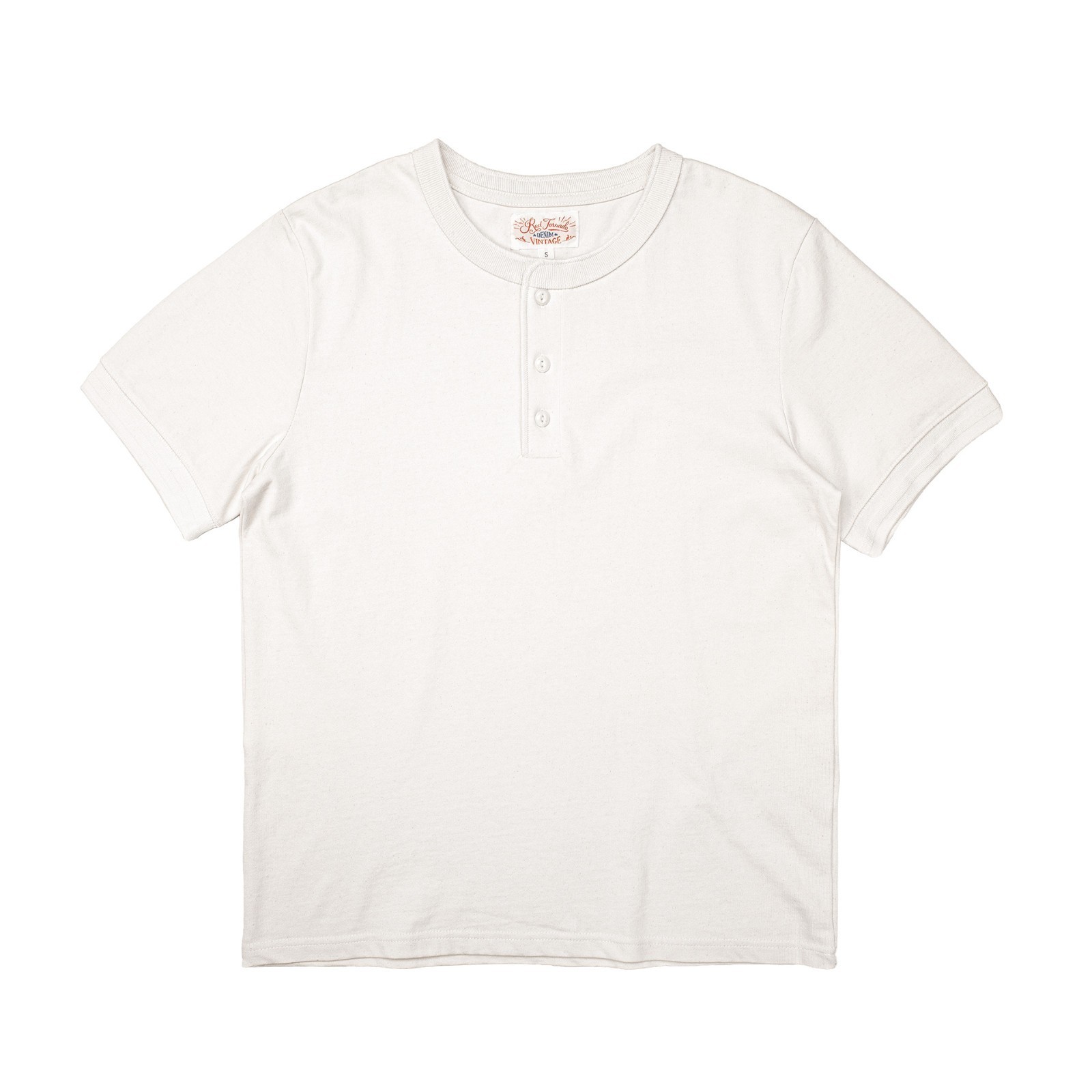 Red Tornado Vintage Henley T-Shirt Heavyweight T Men Cotton Tee Shirts Basic T