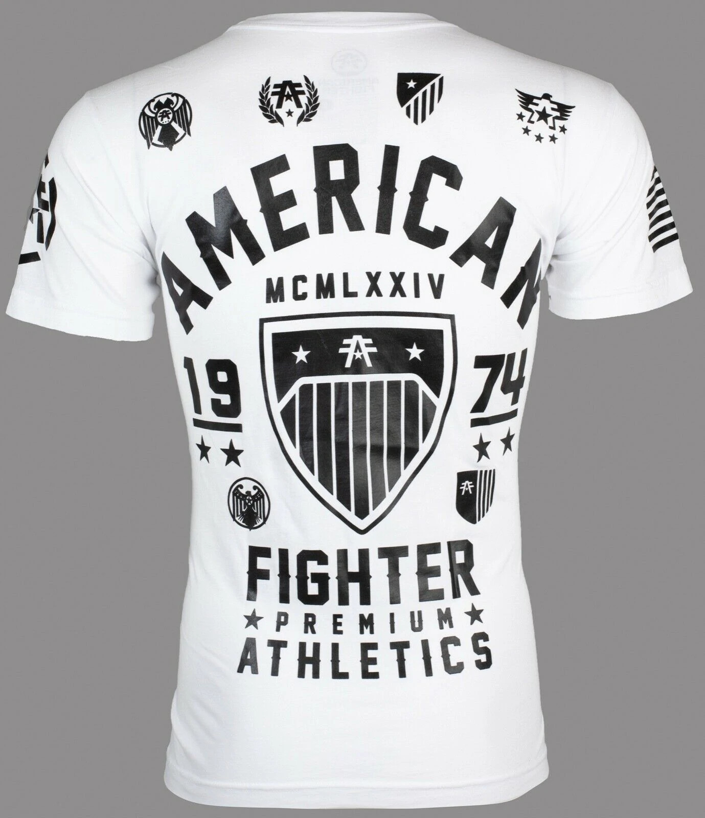 AMERICAN FIGHTER Fort Hays White Athletic Mens Crewneck T-shirt S-3XL NWT