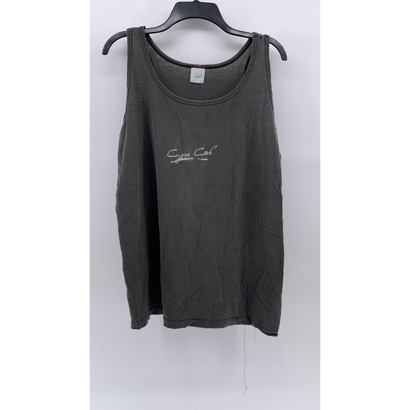 SEASONS Men’s Gray Distressed Cape Cod Logo Scoop-Neck Pullover Tank SZ M