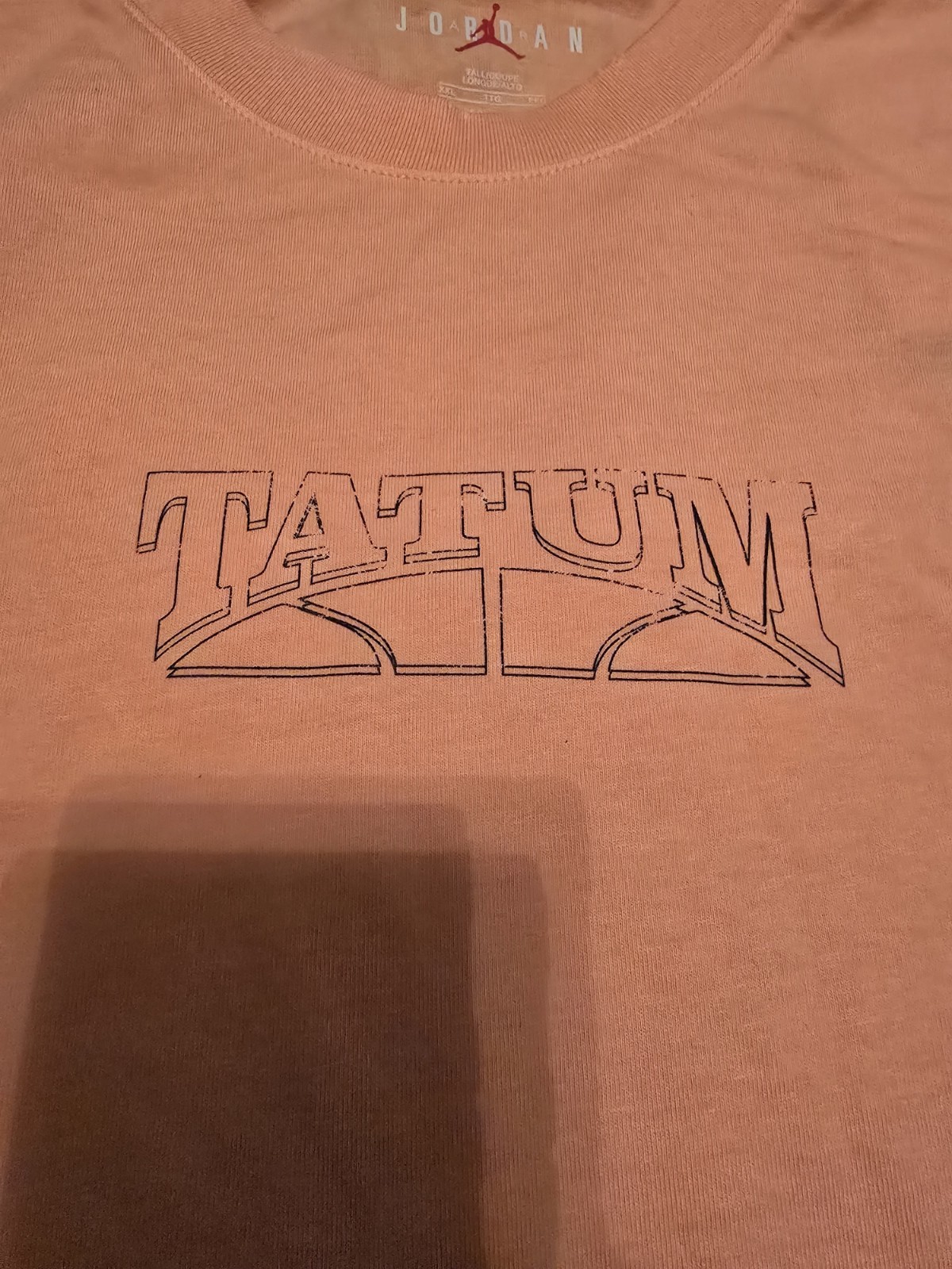 $65…Jordan Tatum “Distressed” size XXL-Tall T-shirt Orange Apricot. HF7849…