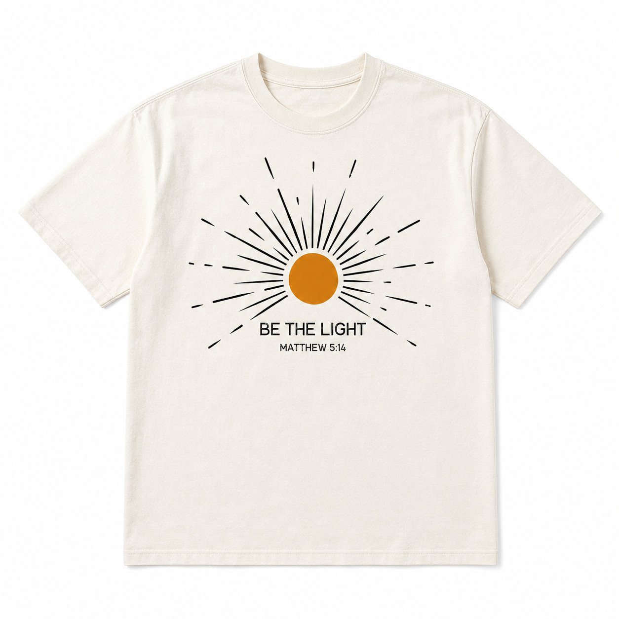 Be the Light Shirt Christian Graphic Tee Bible Verse Faith Religious Gift Unisex