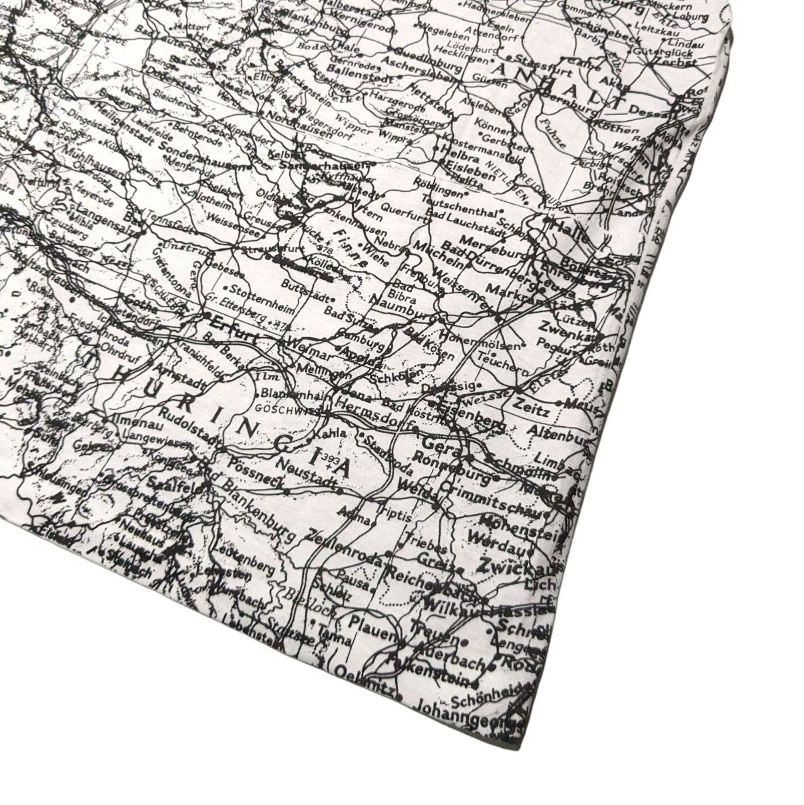 New Vintage Germany Map SCREEN STARS USA T Shirt XL All Over Print Puff Graphic