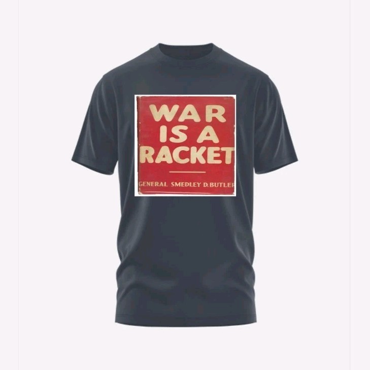 General Smedley D Butler ‘War Is A Racket’ Men’s Black Short Sleeve T-Shirt
