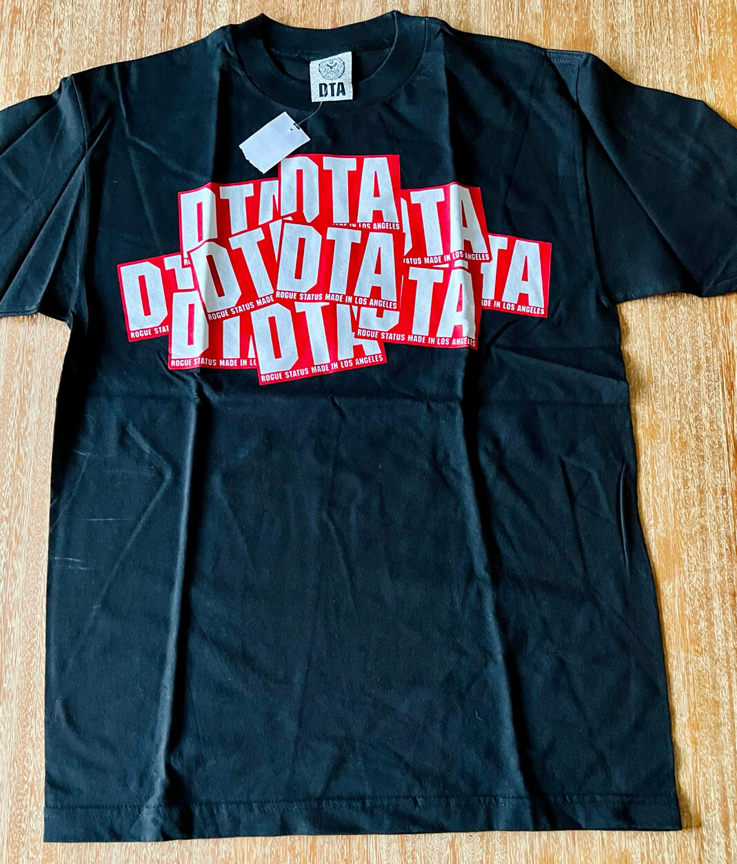 NEW Rogue Status DTA T-shirt Tee Shirt M Medium Black Red Made in LA Logo Rare