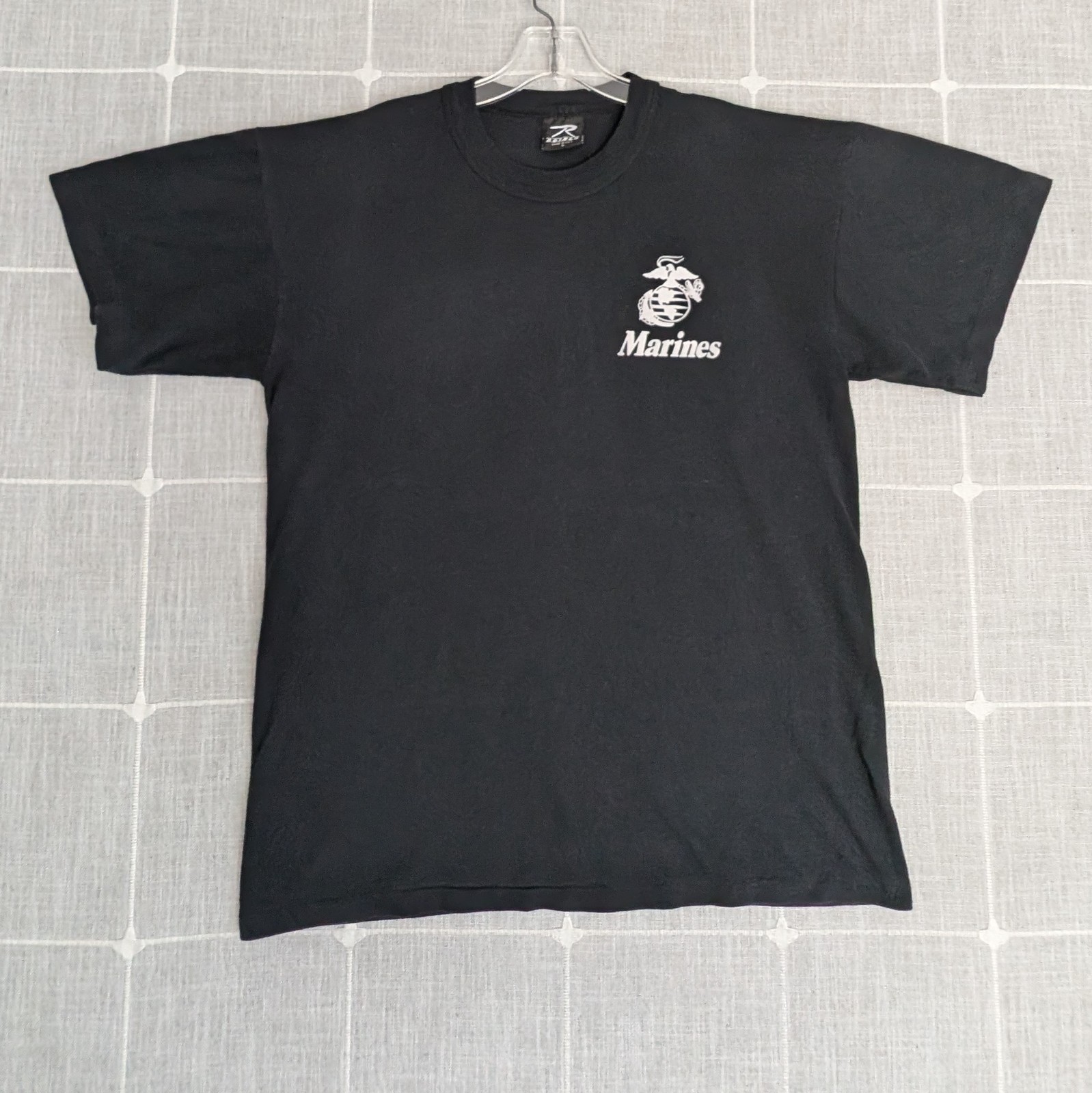 Vintage Marines Shirt Mens Medium Black Pain is Weakness Leaving The Body Rothco