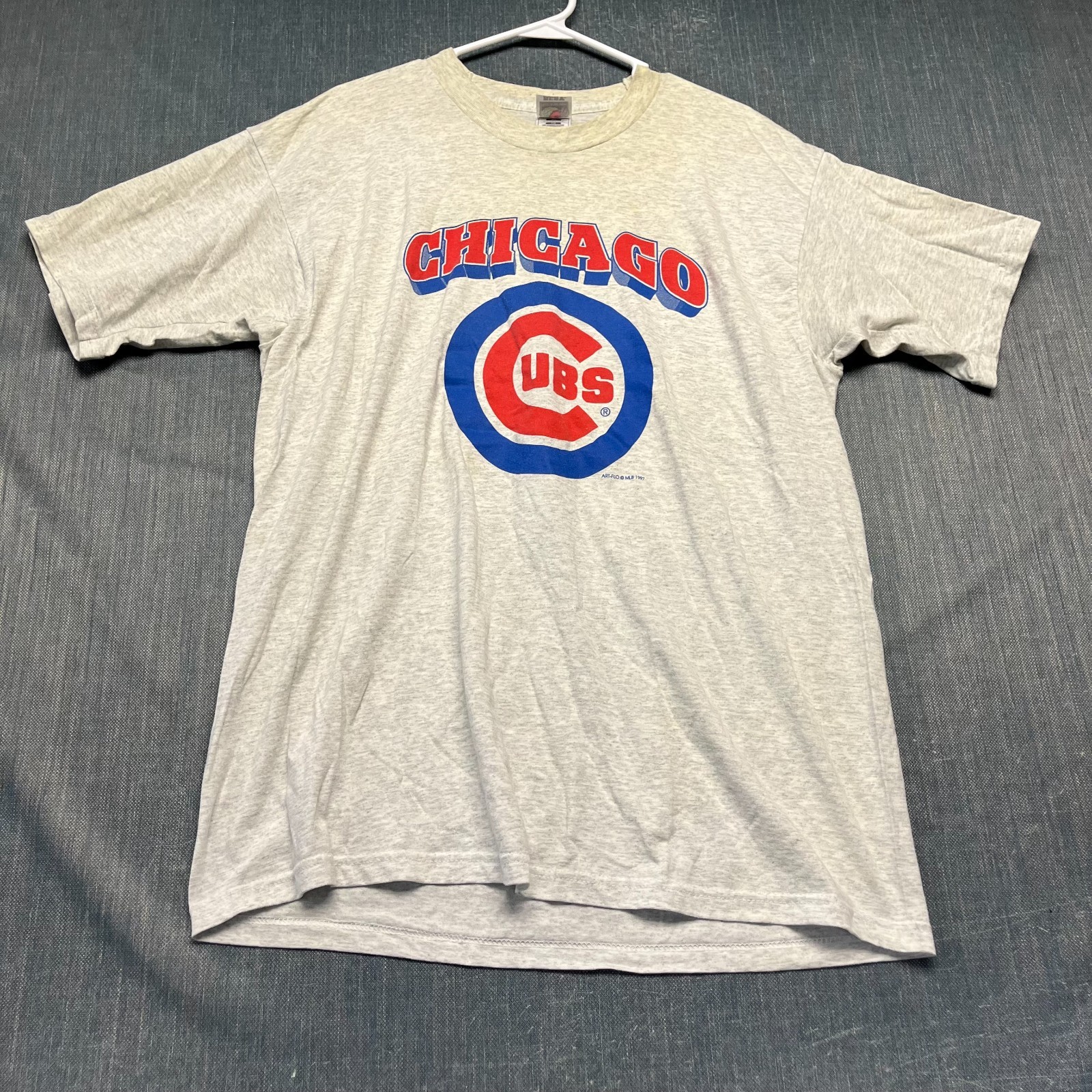 Fruit of the Loom Men’s Chicago Cubs T-Shirt Size XL Gray MLB Vintage 90s Single