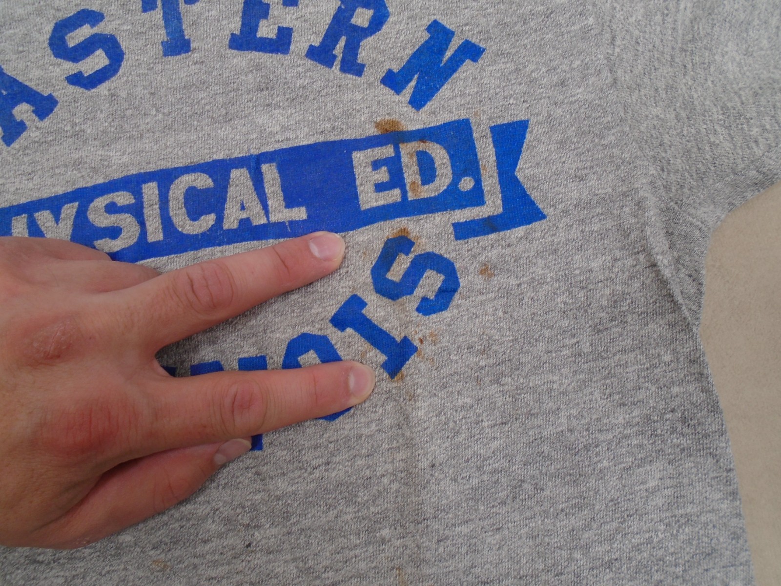 Vintage 50s Eastern Illinois University Physical Ed.T Shirt & Shorts Gym M