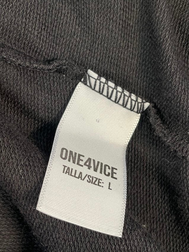 ONE4VICE Men’s Black T-Shirt Short Sleeve Size L