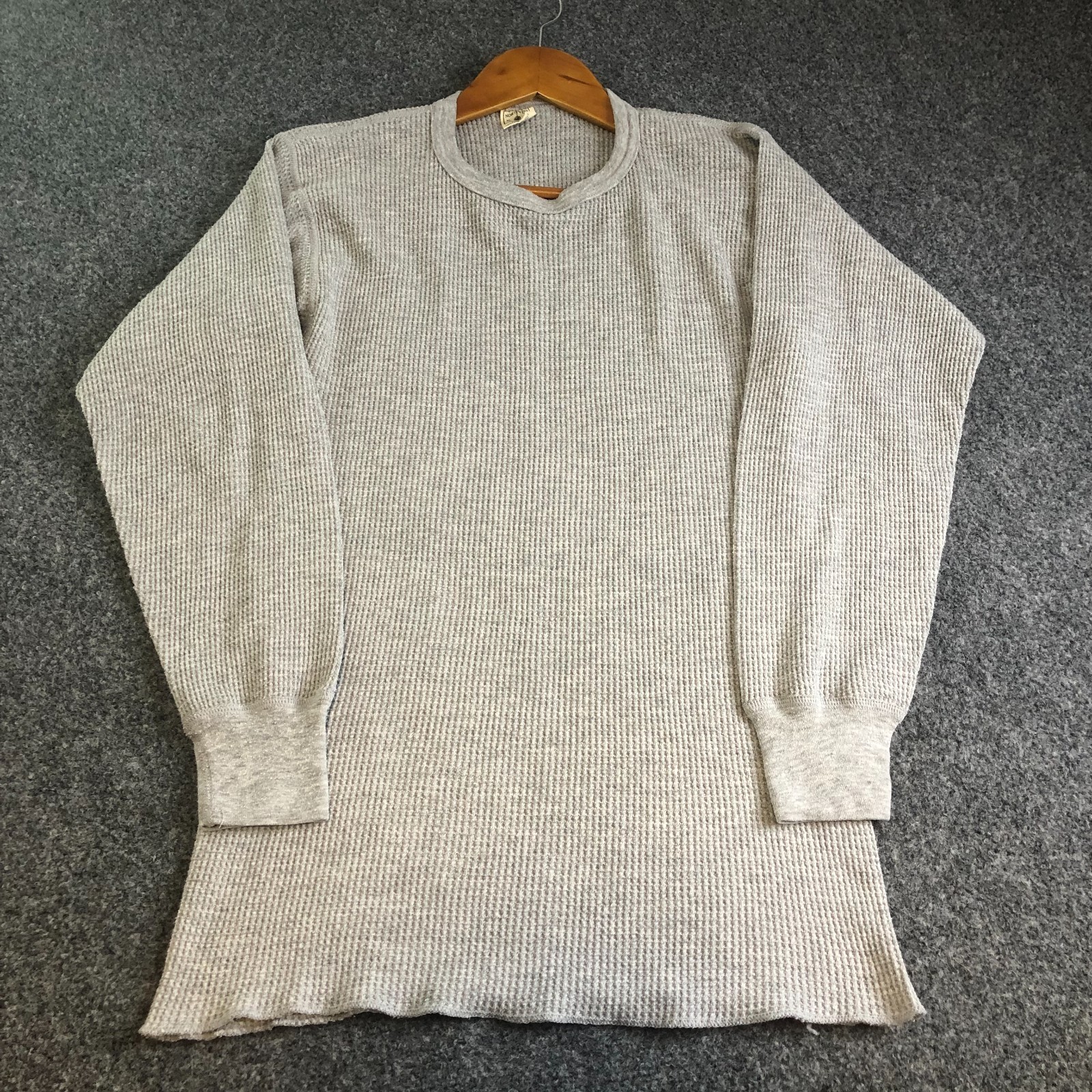 Vintage 90s Thermal Waffle Knit Shirt Mens Extra Large Long Sleeve Crewneck USA