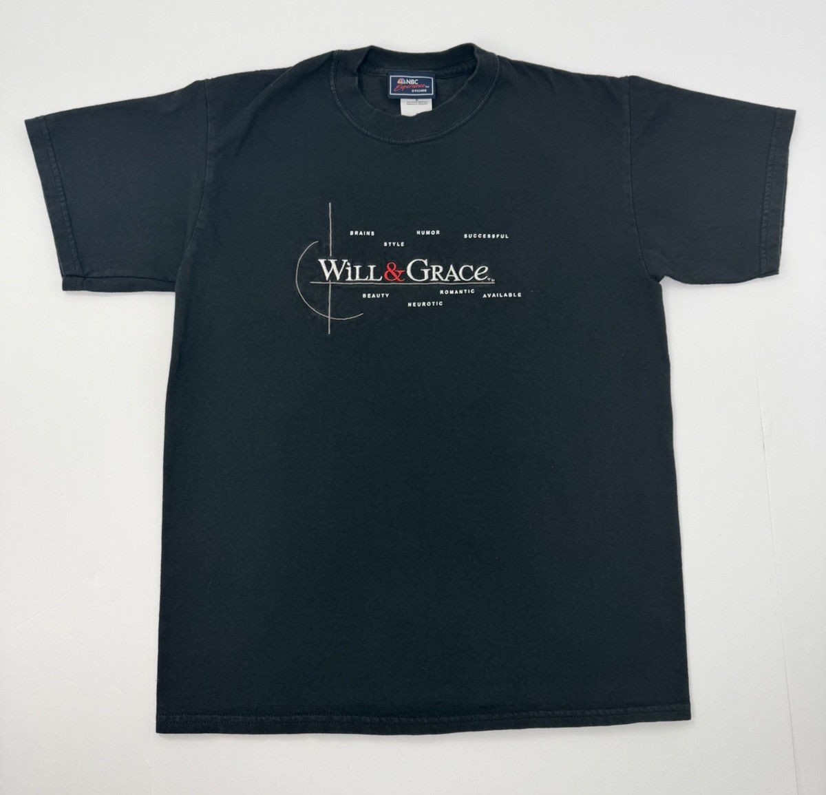 Vintage 90s 00s Will & Grace TV Promo T-Shirt Size Medium NBC Experience Store