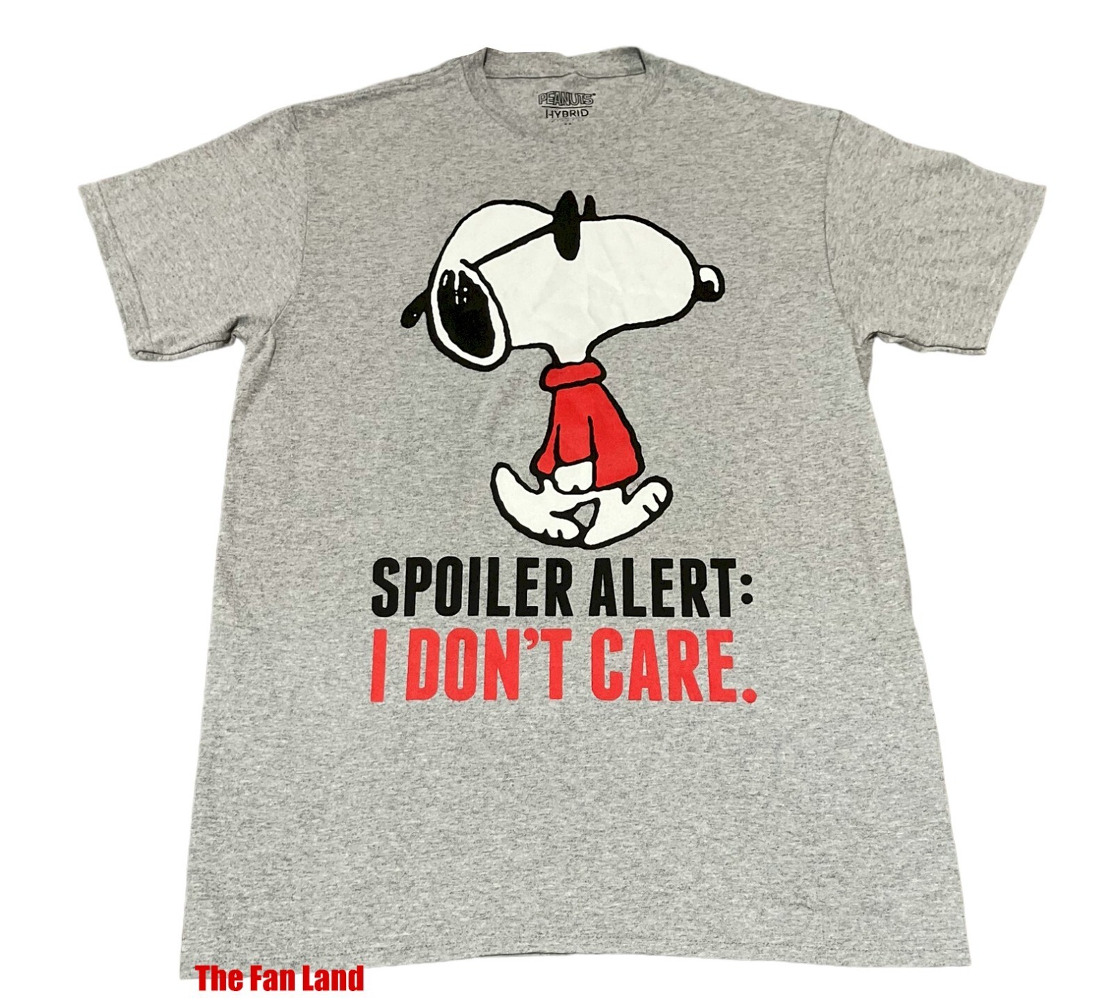 New Peanuts Charlie Brown Snoopy Spoiler Alert I Don’t Care Men’s T-Shirt