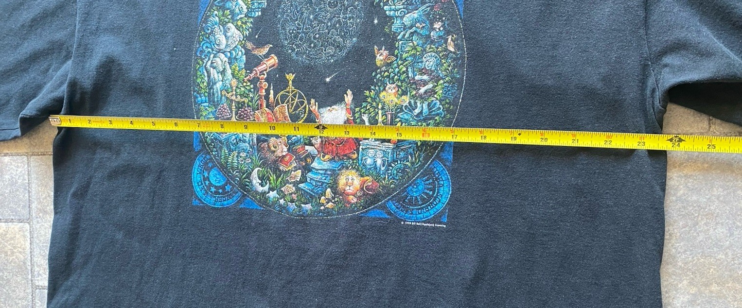 Vintage 1998 Bill Bell Astrology Wizard Long Sleeve Shirt Size 2XL Men’s VTG