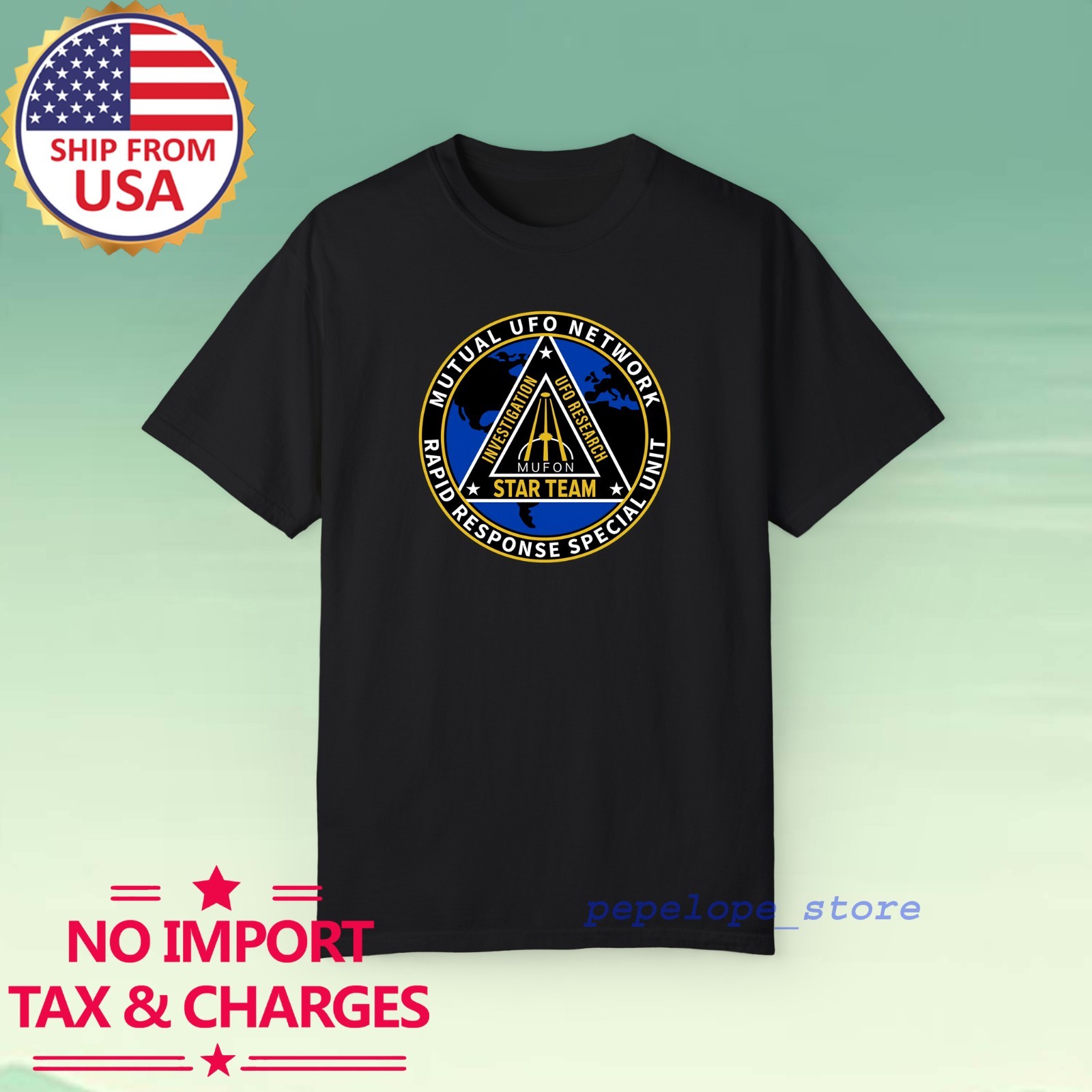MUFON Rapid Response Special Men’s Black Size S-5XL