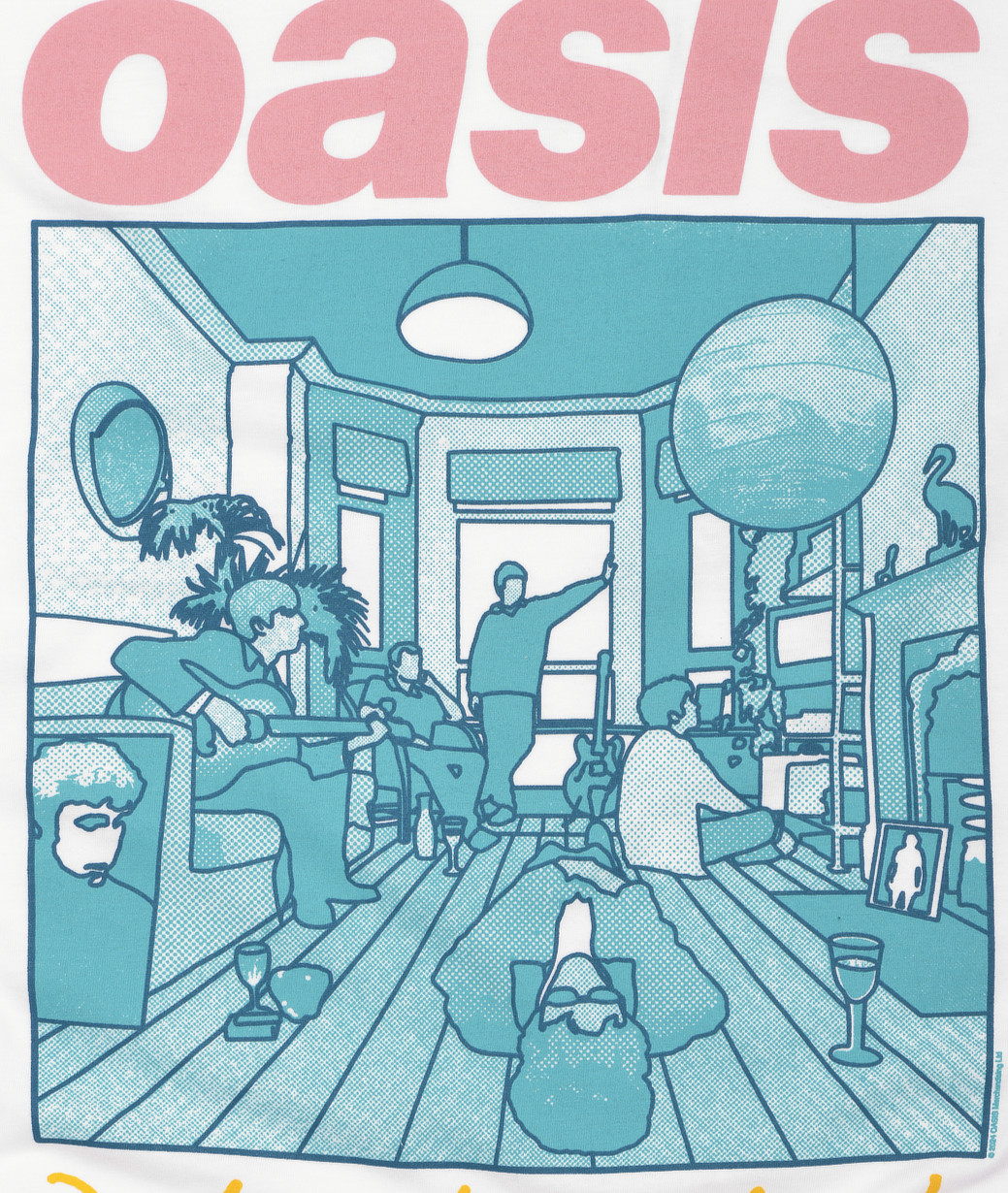 Official Oasis T Shirt Definitely Maybe Illustration Colour Reunion Tour New