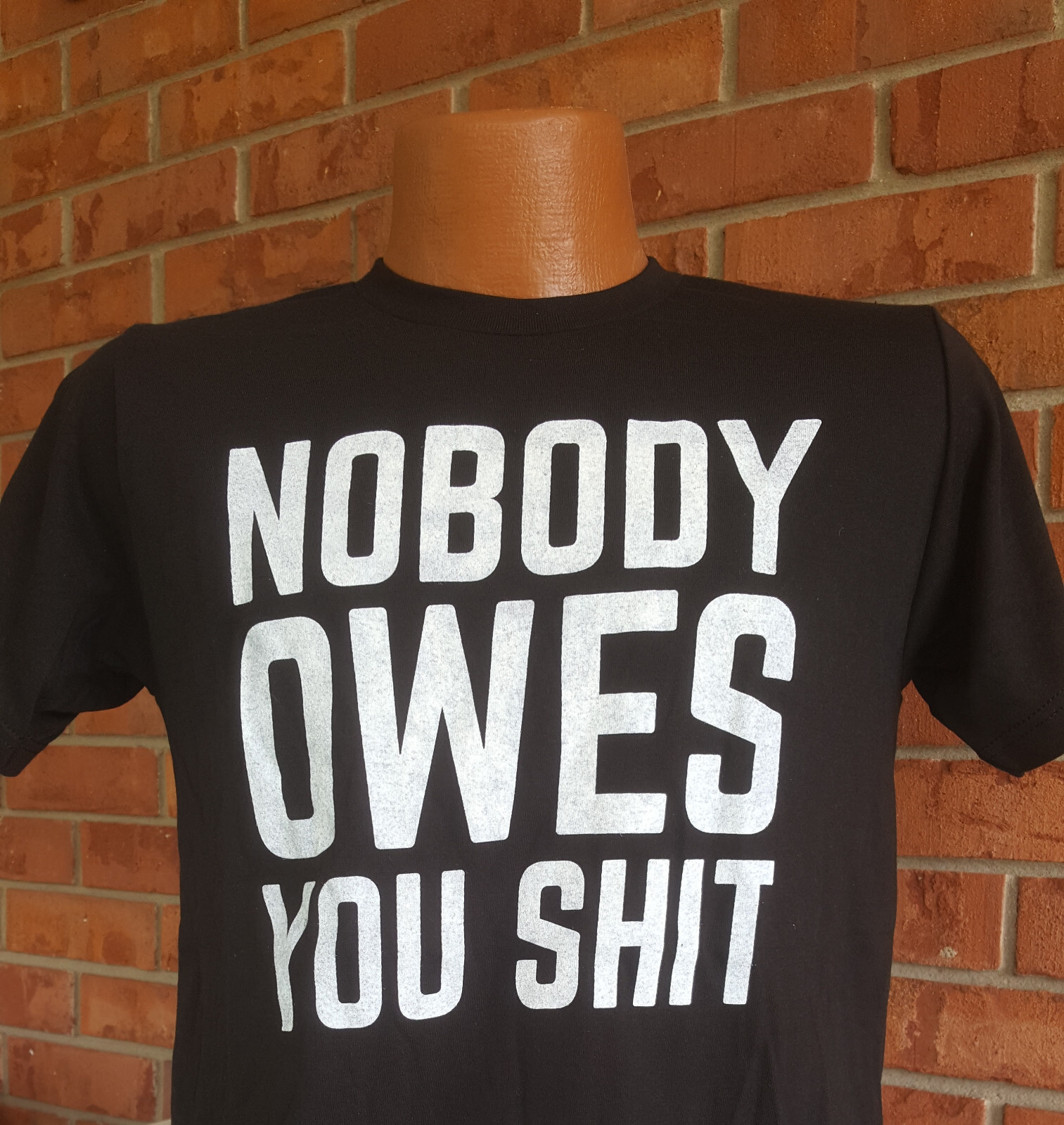Nobody Owes You Sh!* T-Shirt 65% poly / 35% cotton Unisex Funny