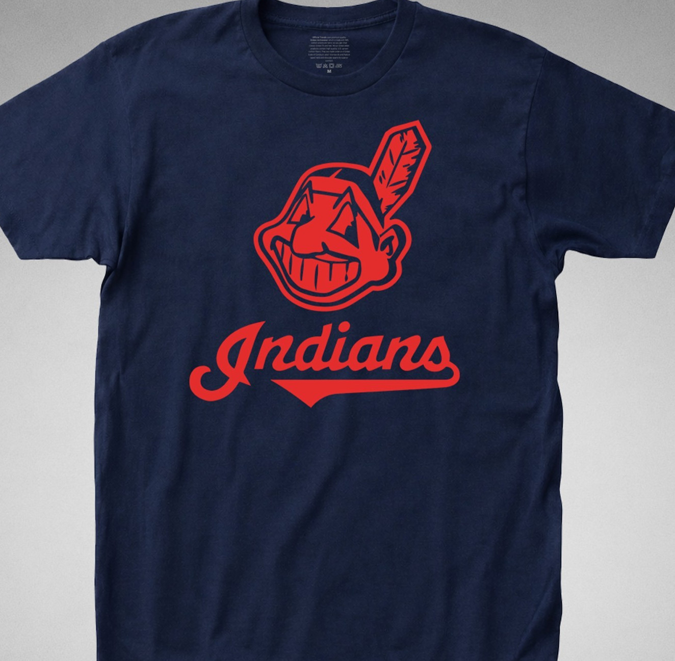 INDIANS T-SHIRT cleveland baseball retro logo tee ohio jersey decal series