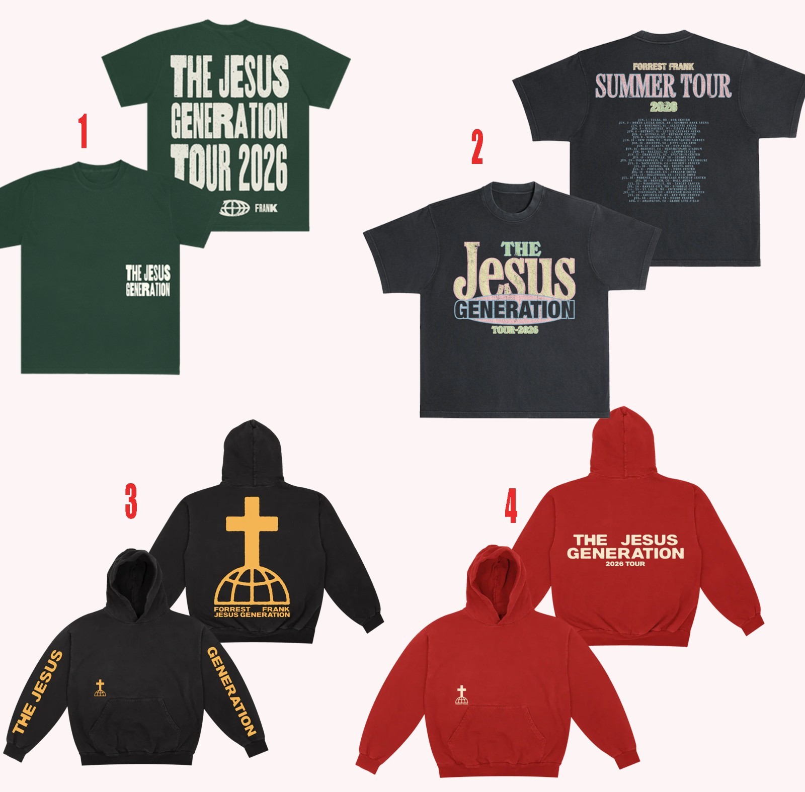 Forrest Frank The Jesus Generation Tour 2026 T shirt Reprint