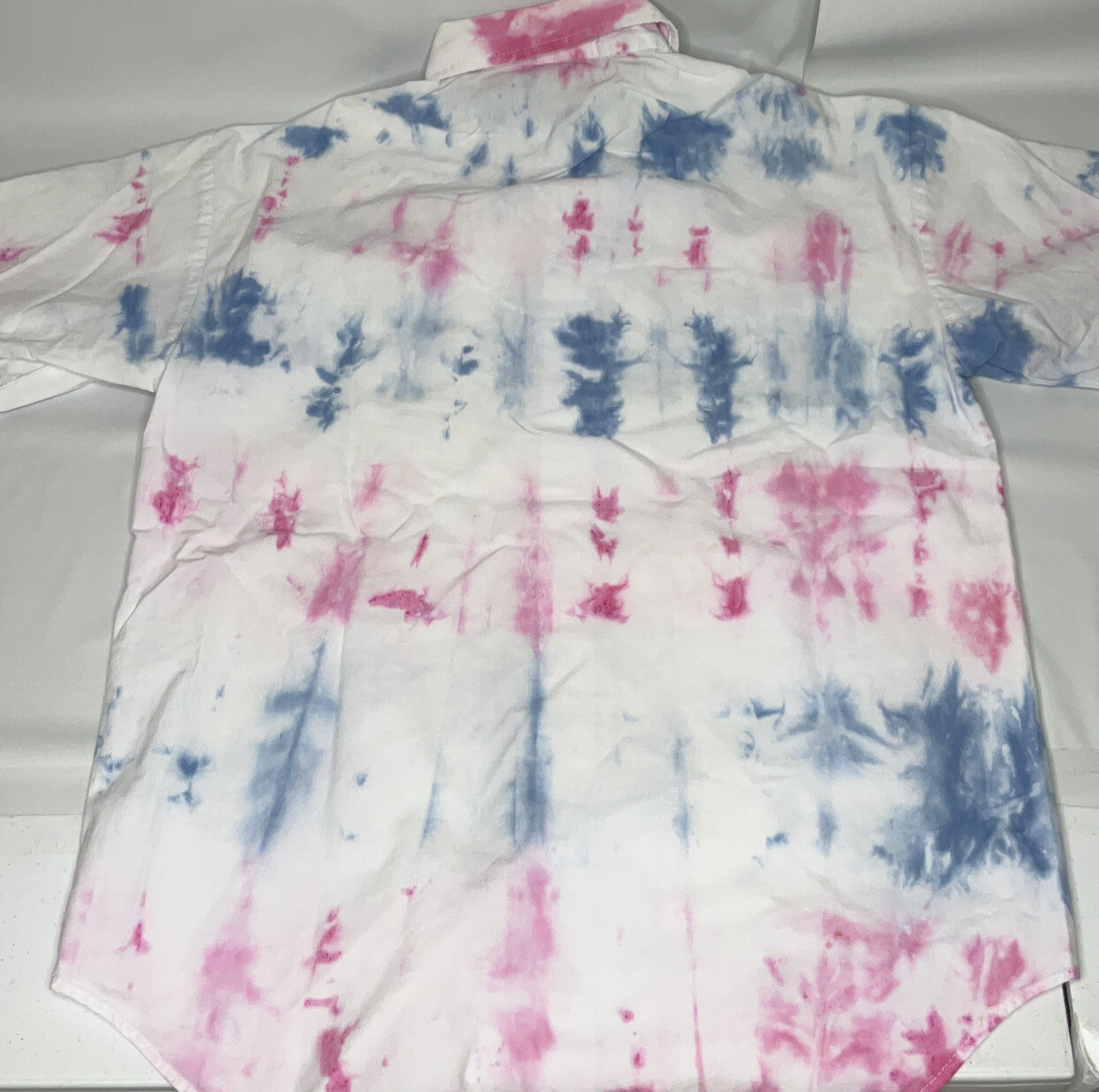 Vintage Disney Mickey Unlimited Shirt Sz M Donald Duck Tie Dye 90s Button Front