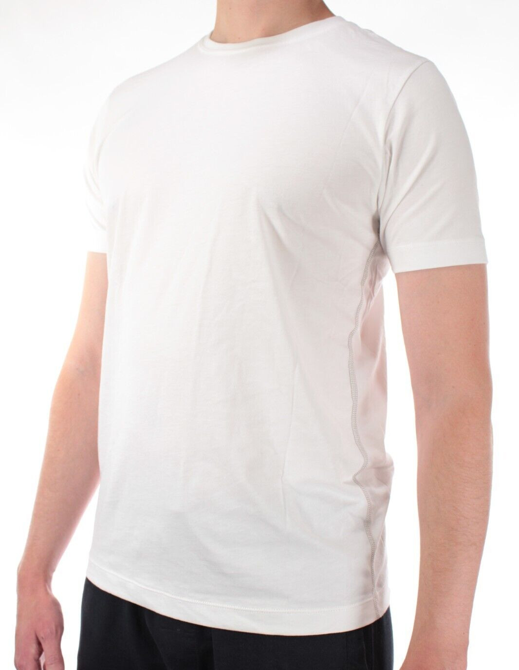 VK Nagrani NWT Luxury Crew Neck T-Shirt for Men – 100% Pima Cotton White X Large